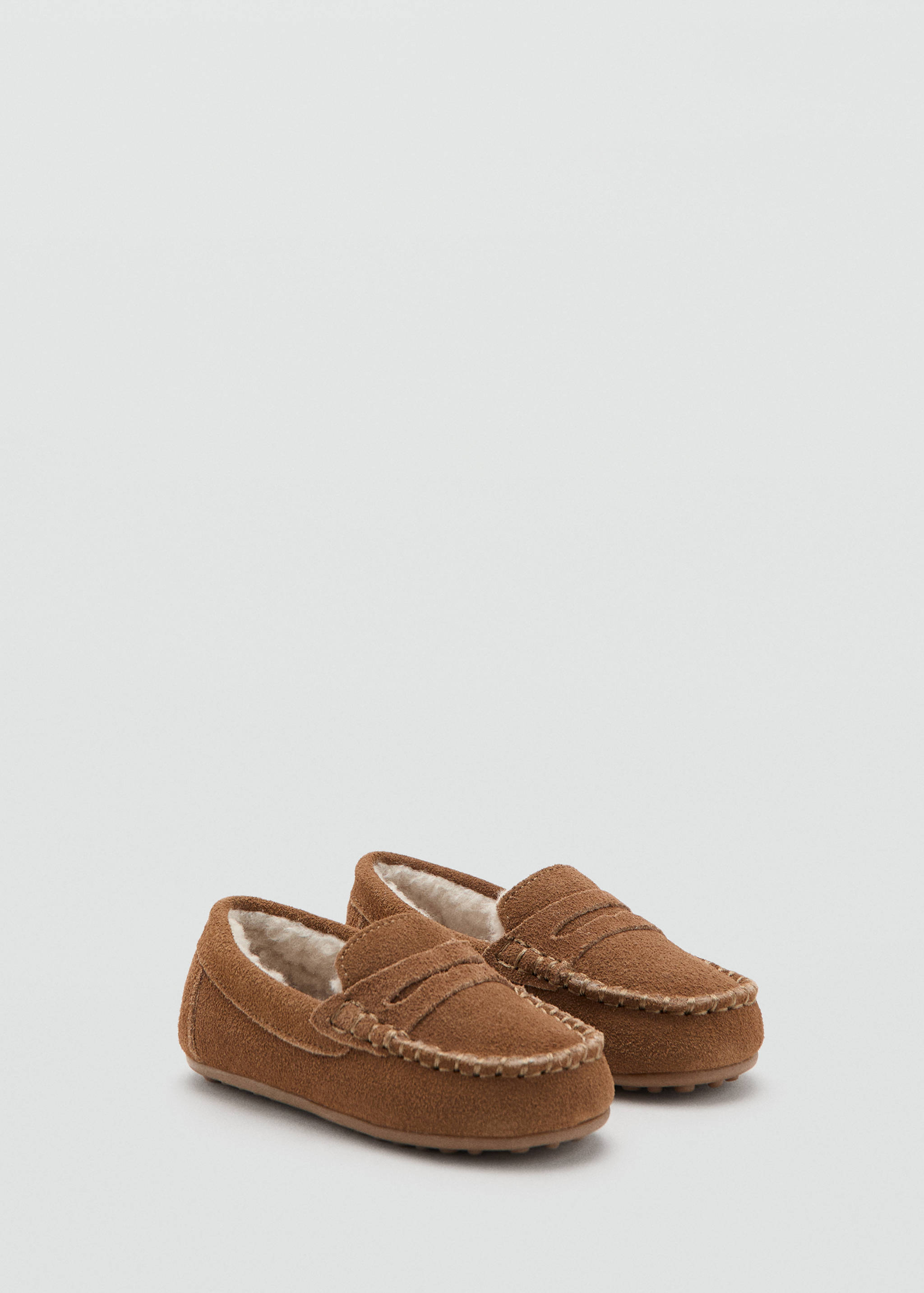 Leather moccasins with fur lining - Medium plane