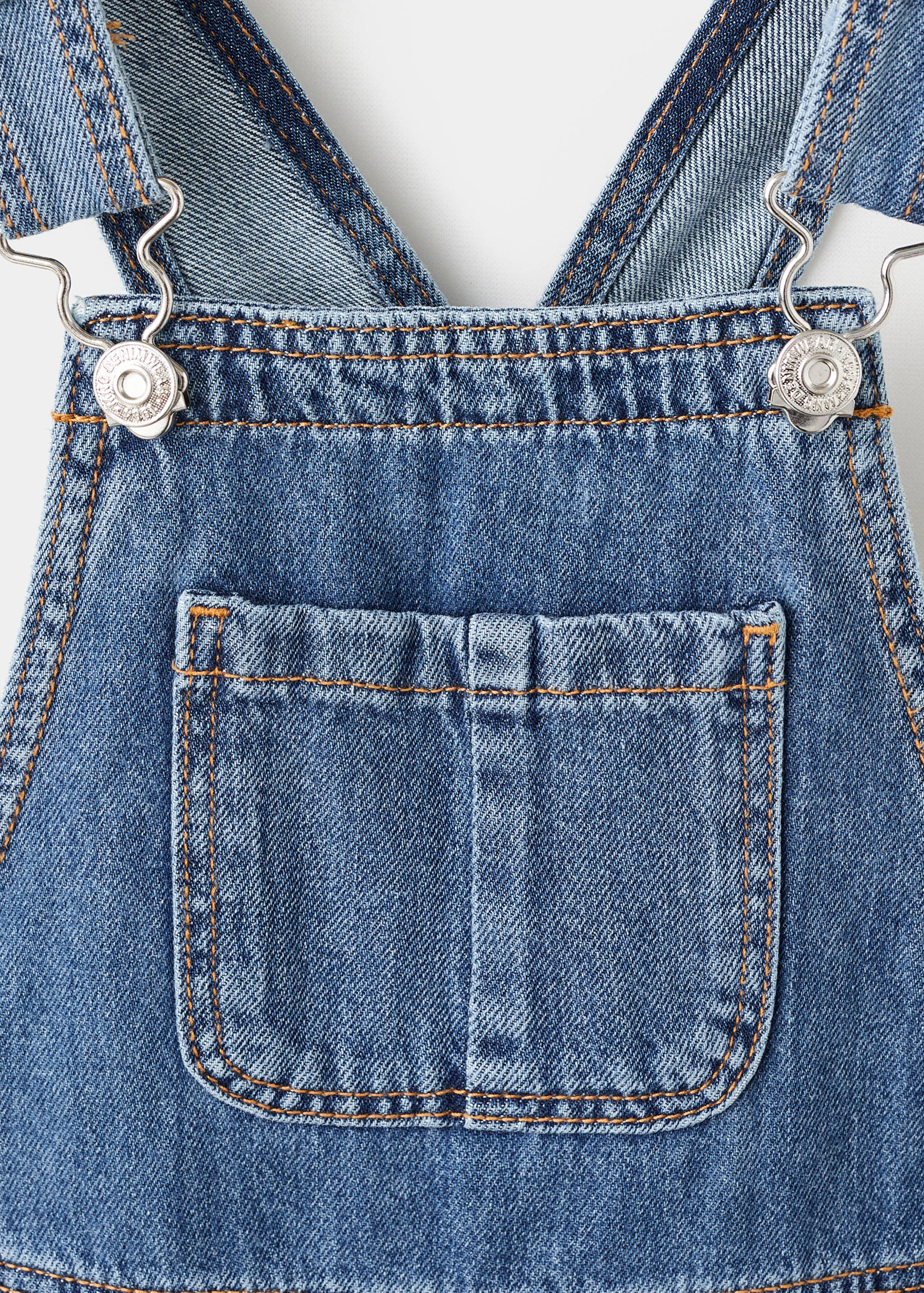 Cotton-lined denim dungarees - Details of the article 8