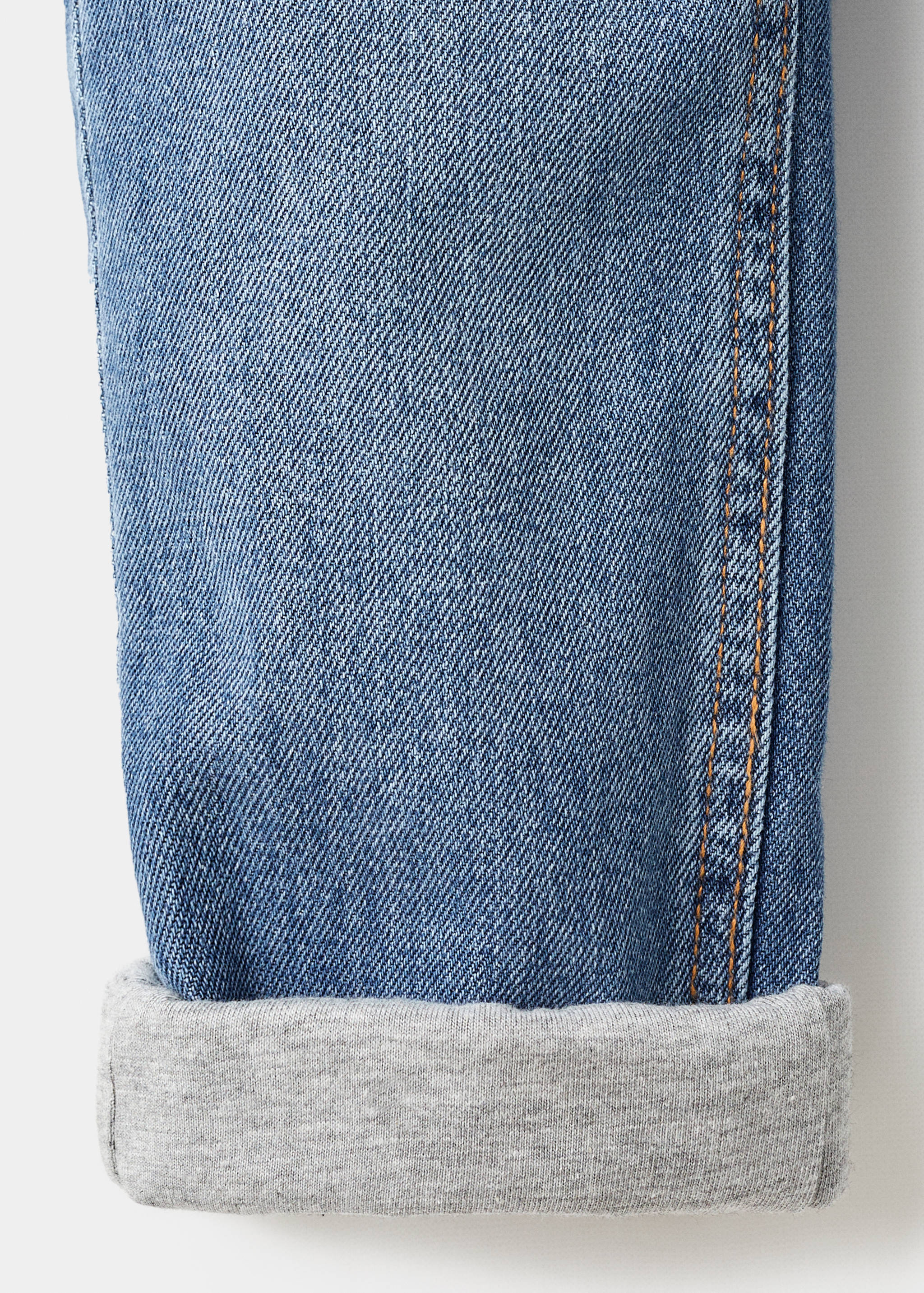 Cotton-lined denim dungarees - Details of the article 0