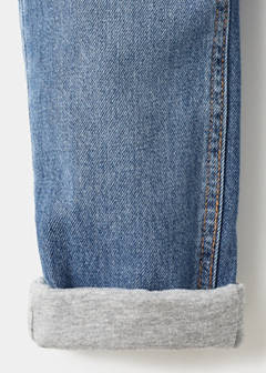 Cotton-lined denim dungarees — Medium Blue 5