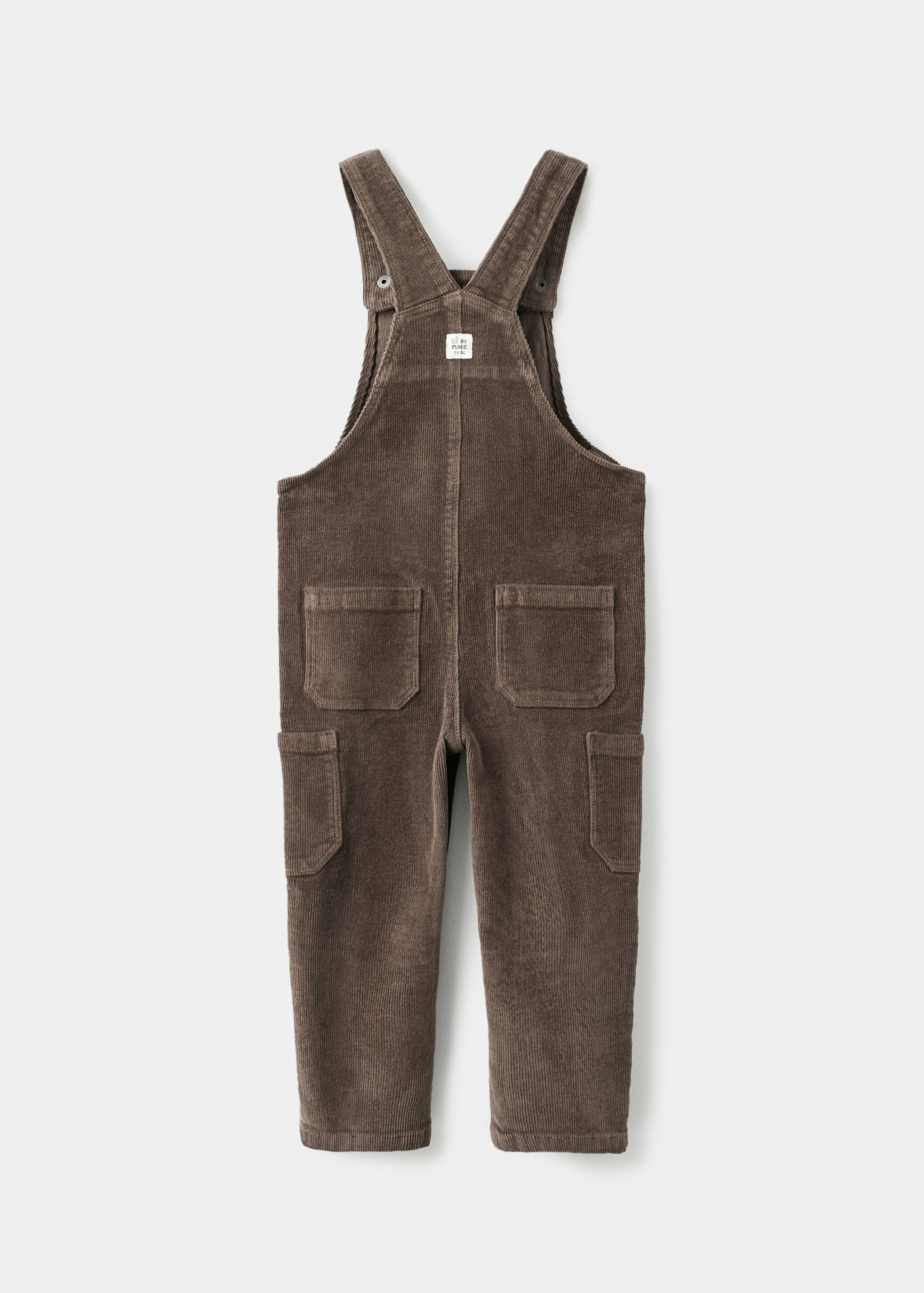 Corduroy cargo dungarees - Reverse of the article