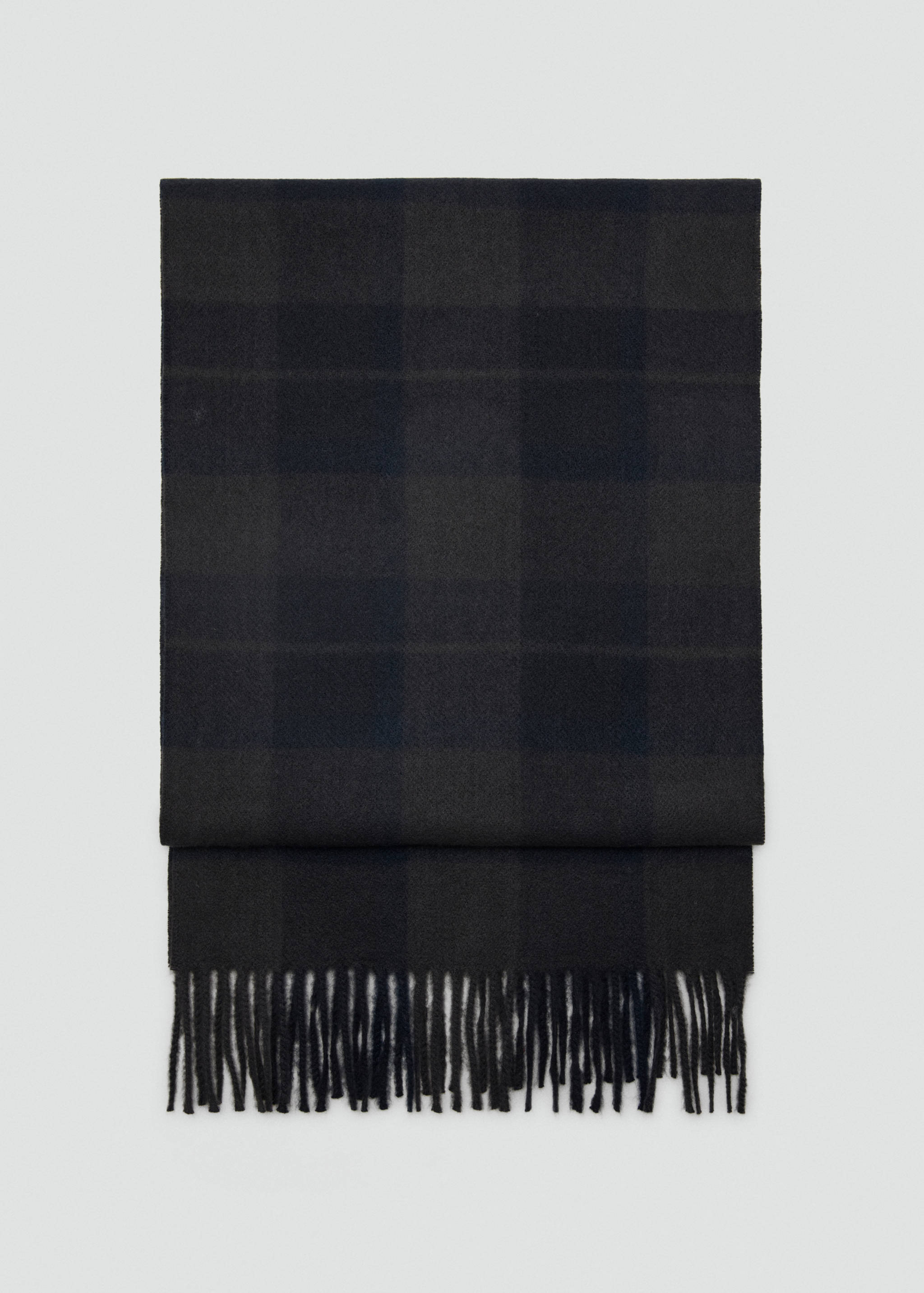 Check fringed scarf - Article without model