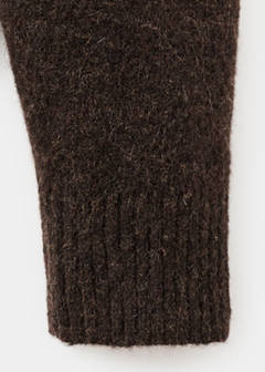 Knitted wool blend cardigan — Brown 9
