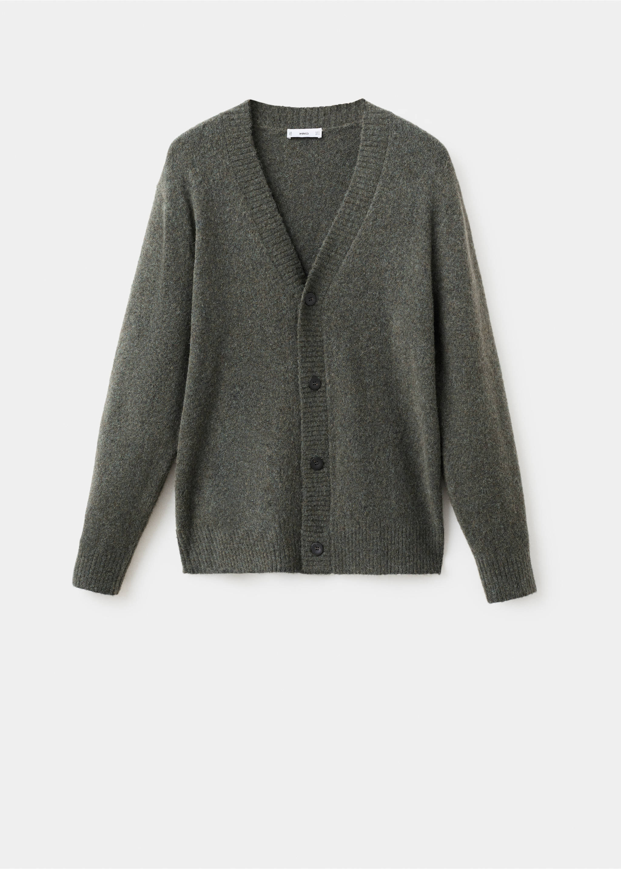 Cárdigan punto mezcla lana - Artículo sin modelo, Verde oscuro. Ref: 17097895-00.