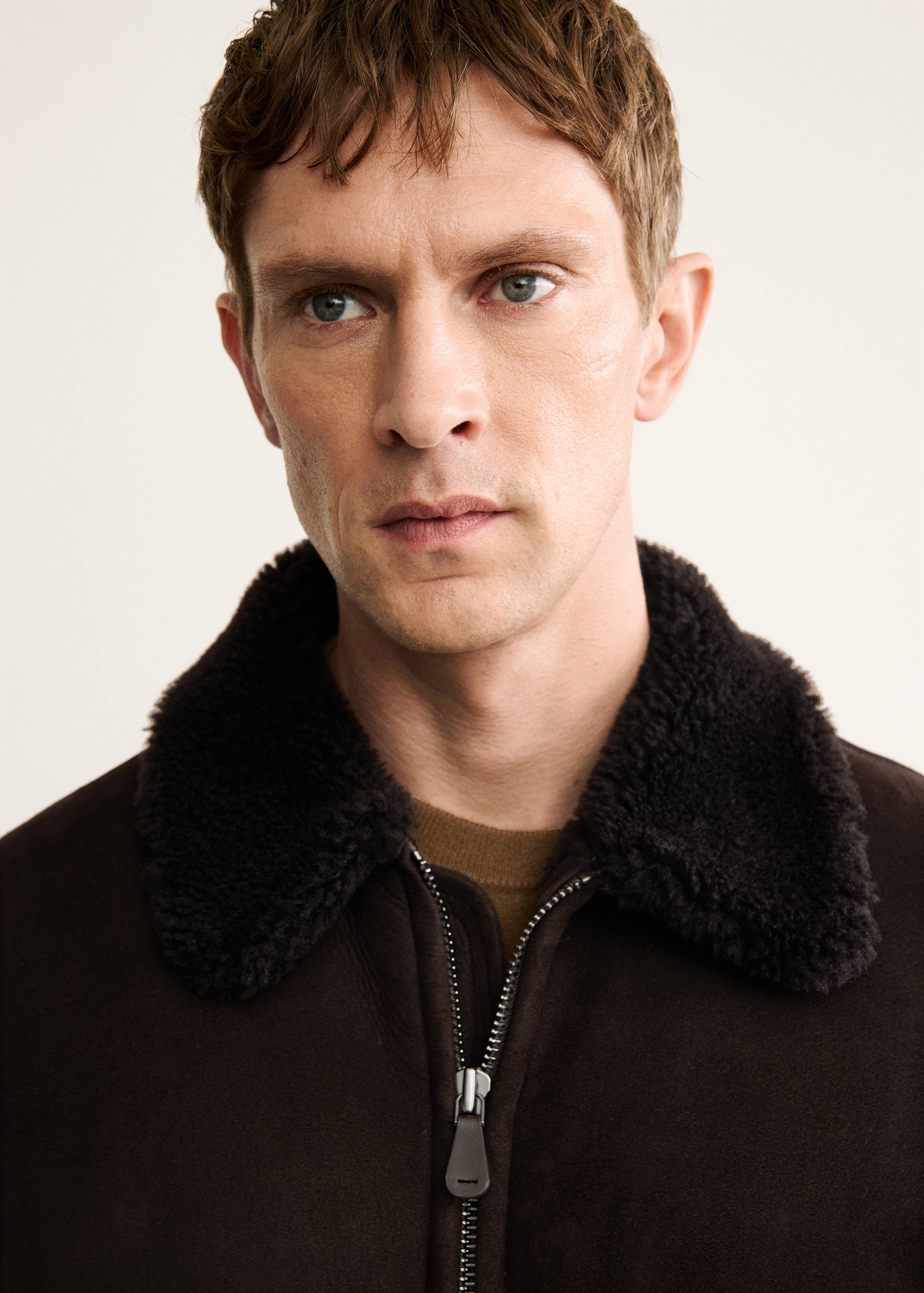 100% suede shearling bomber jacket - Details of the article 6