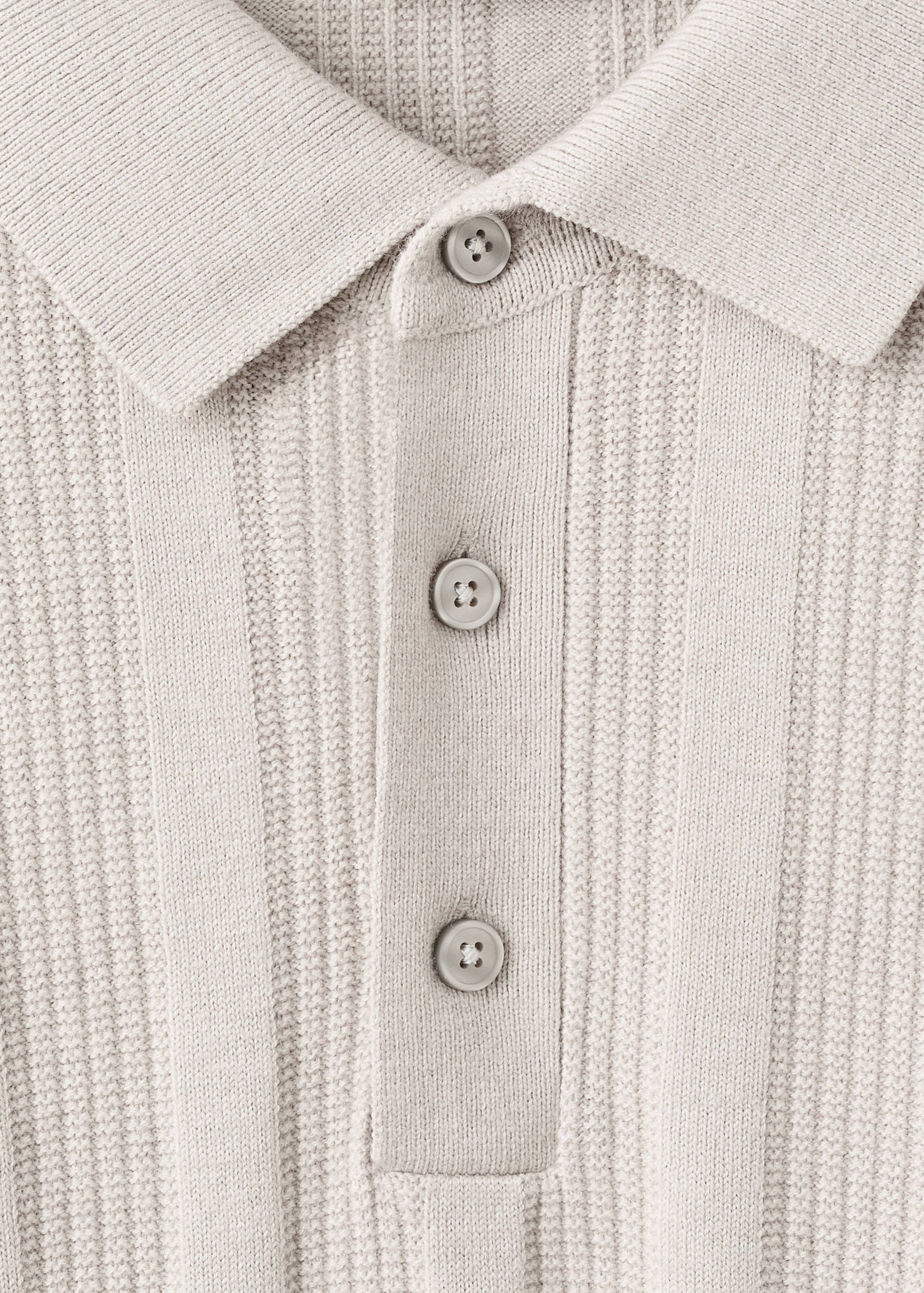 Ribbed knitted polo sweater - Details of the article 8