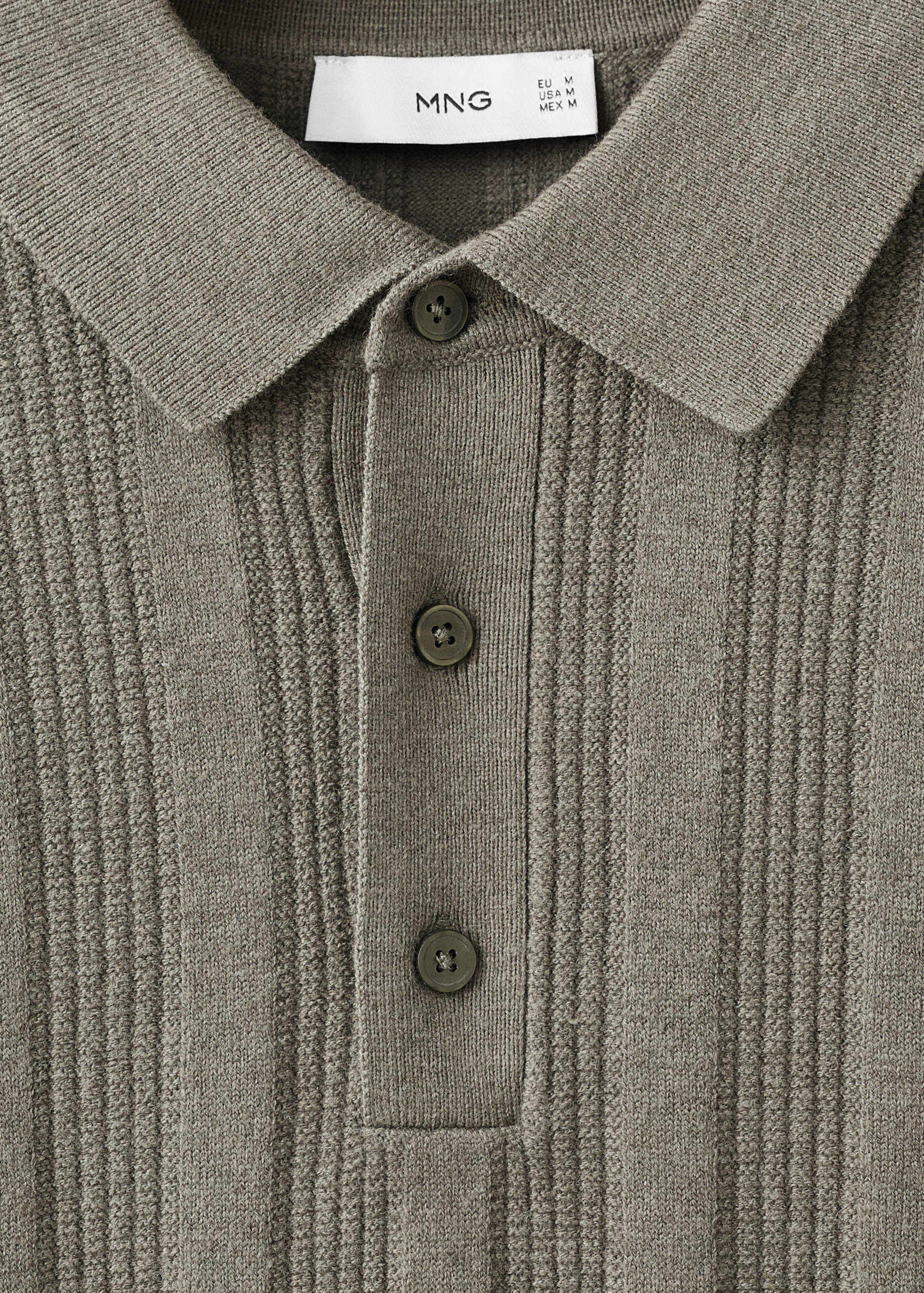 Ribbed knitted polo sweater - Details of the article 8