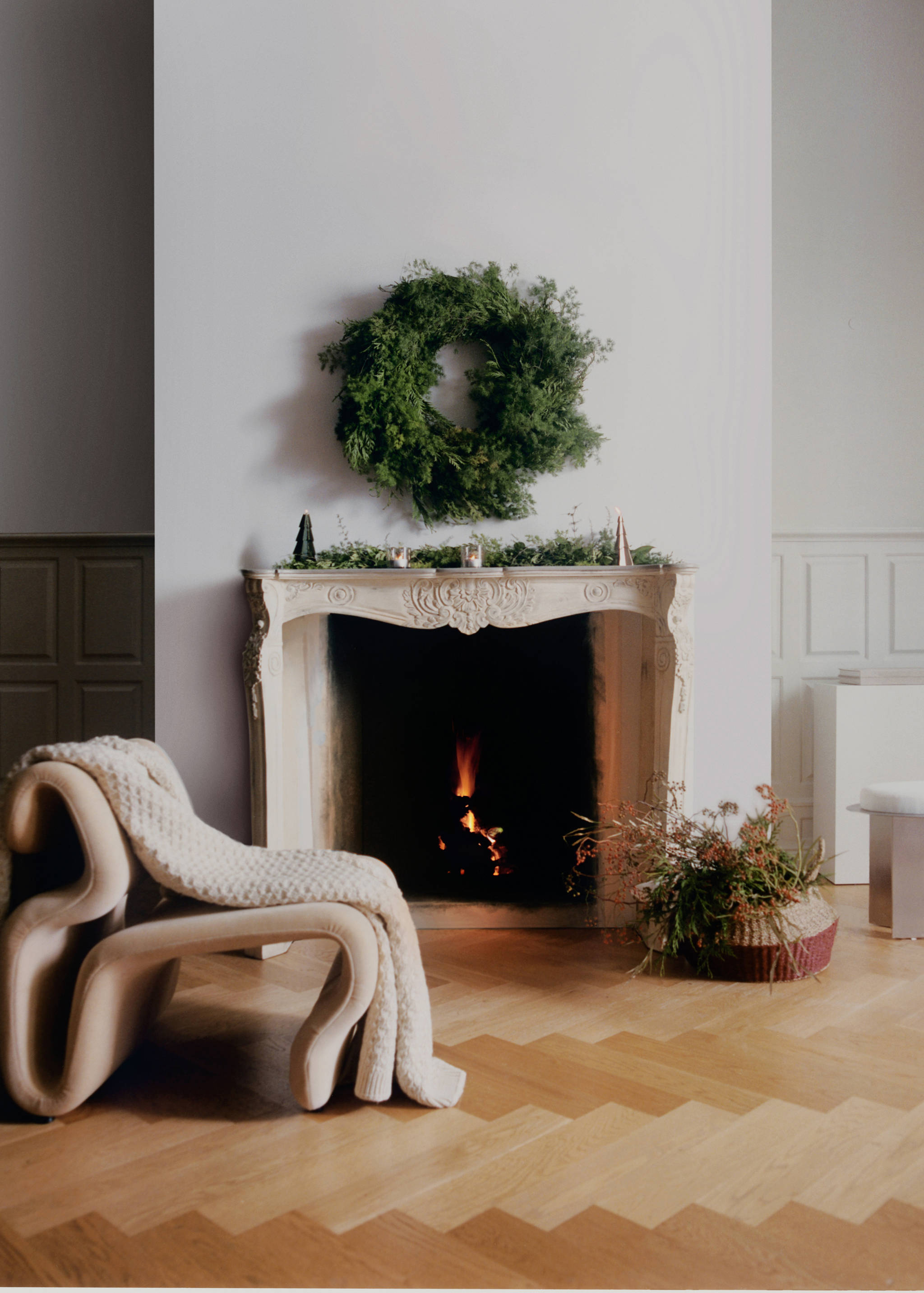 Gestrickte Decke mit Flechtmuster - Detail des Artikels 6