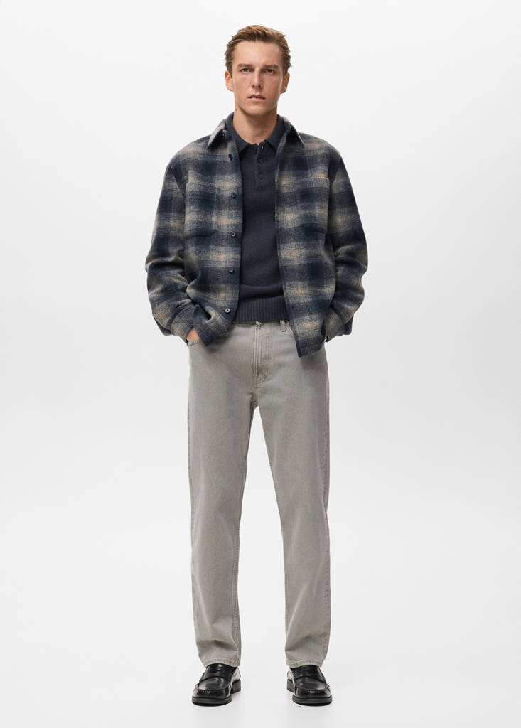 Check overshirt with pockets