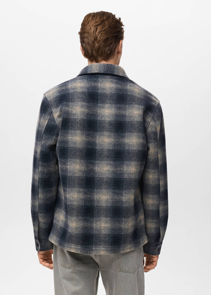 Check overshirt with pockets - thumbnail 3