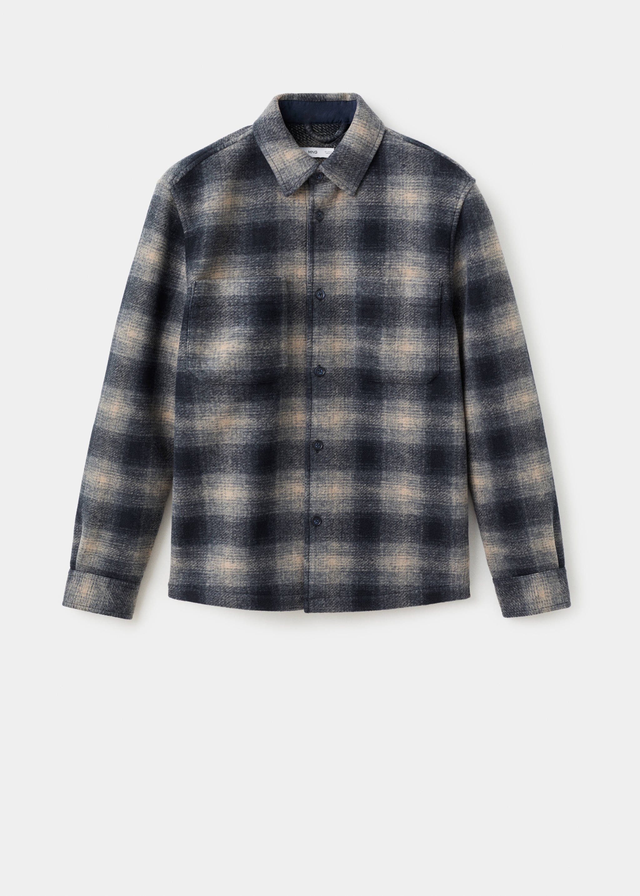 Верхняя рубашка в клетку с карманами - Изделие без модели