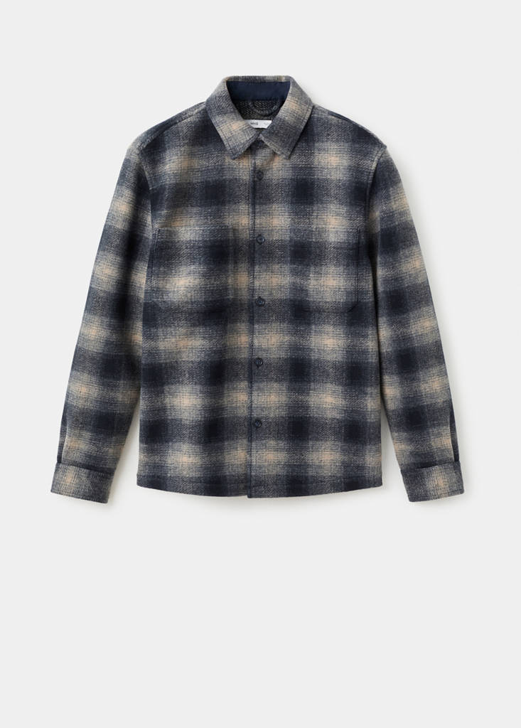 Check overshirt with pockets - thumbnail 4