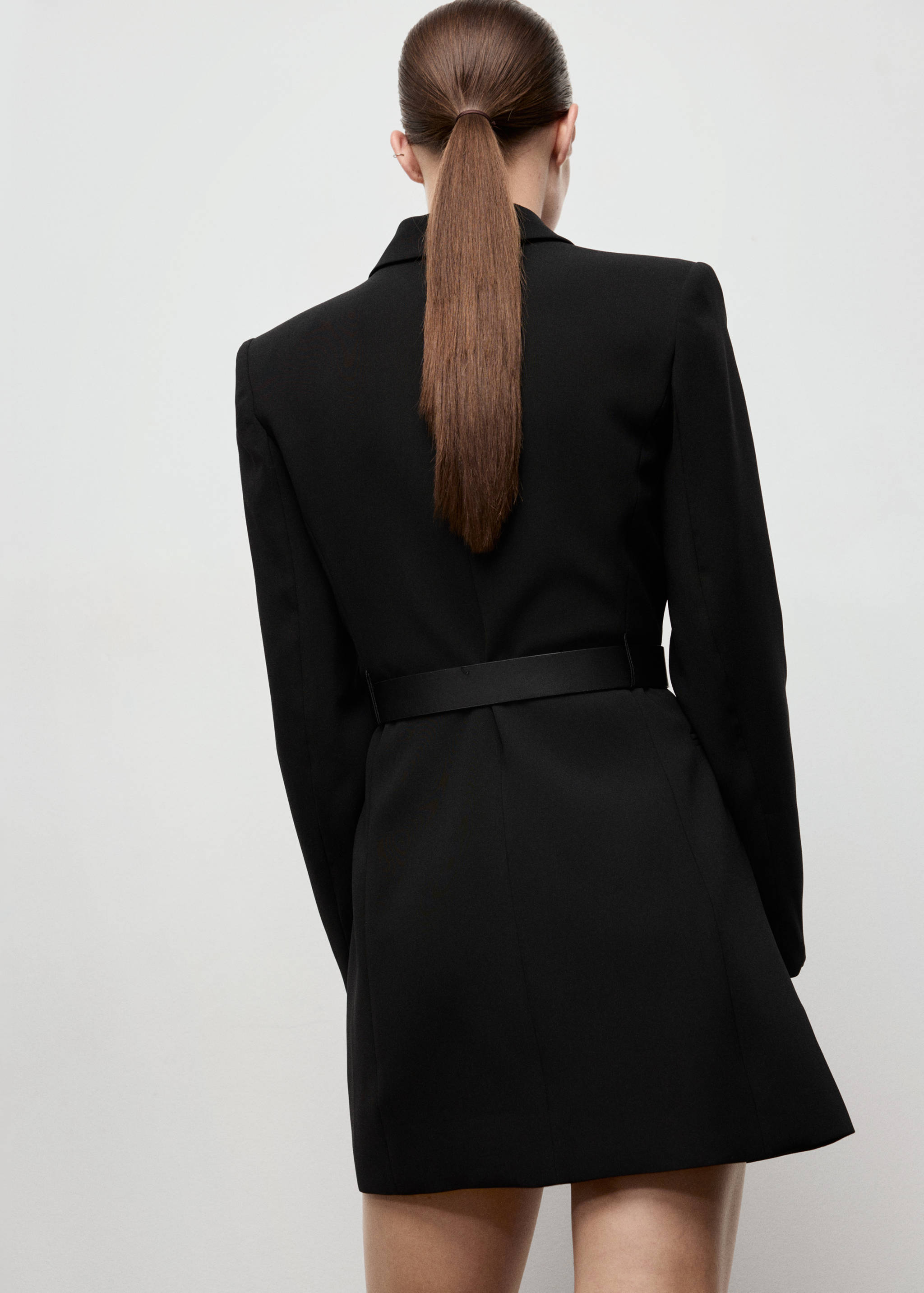 Blazer-style dress with belt - Reverse of the article