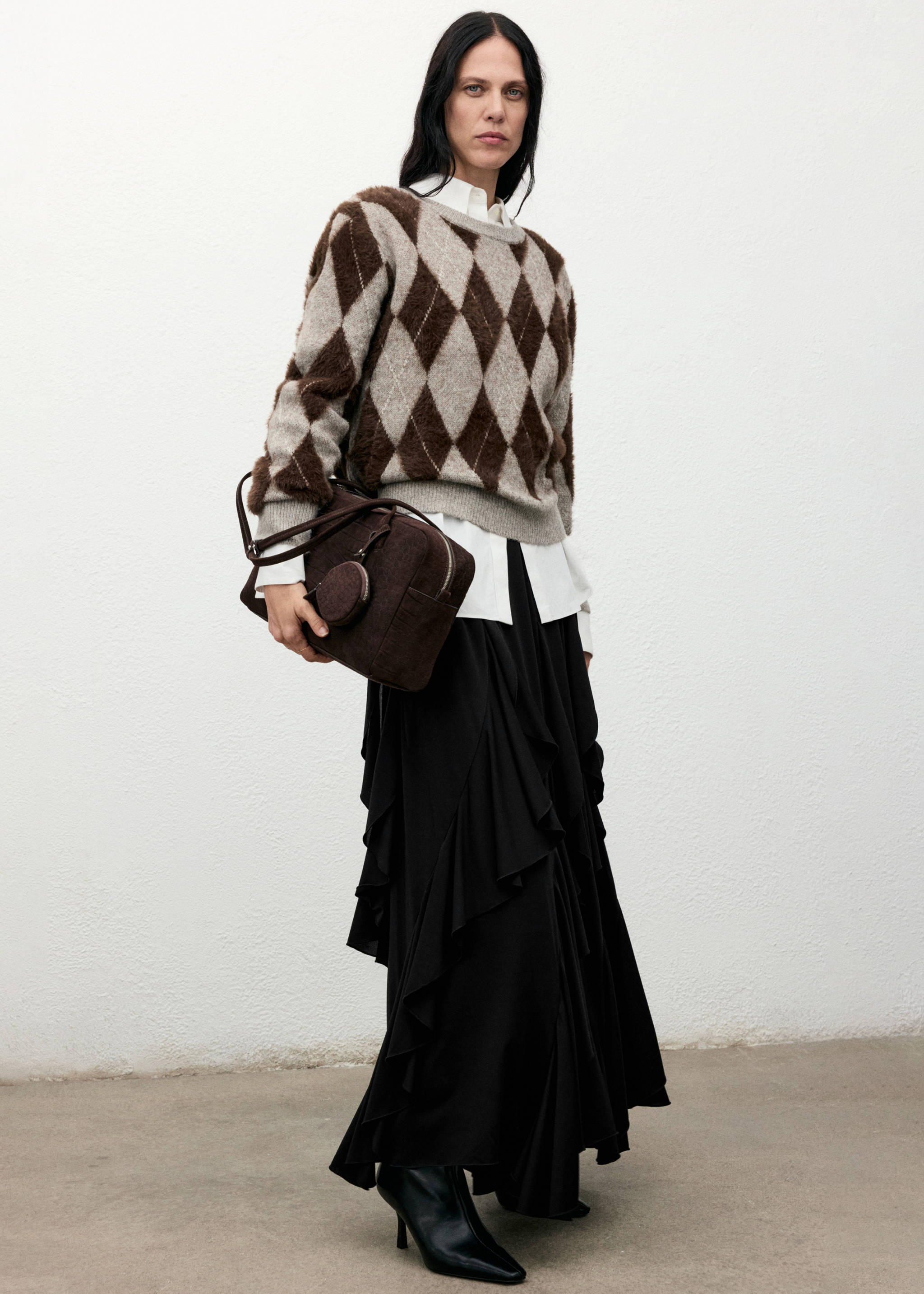 Asymmetrischer Rock mit Rüschen - Allgemeine Ansicht