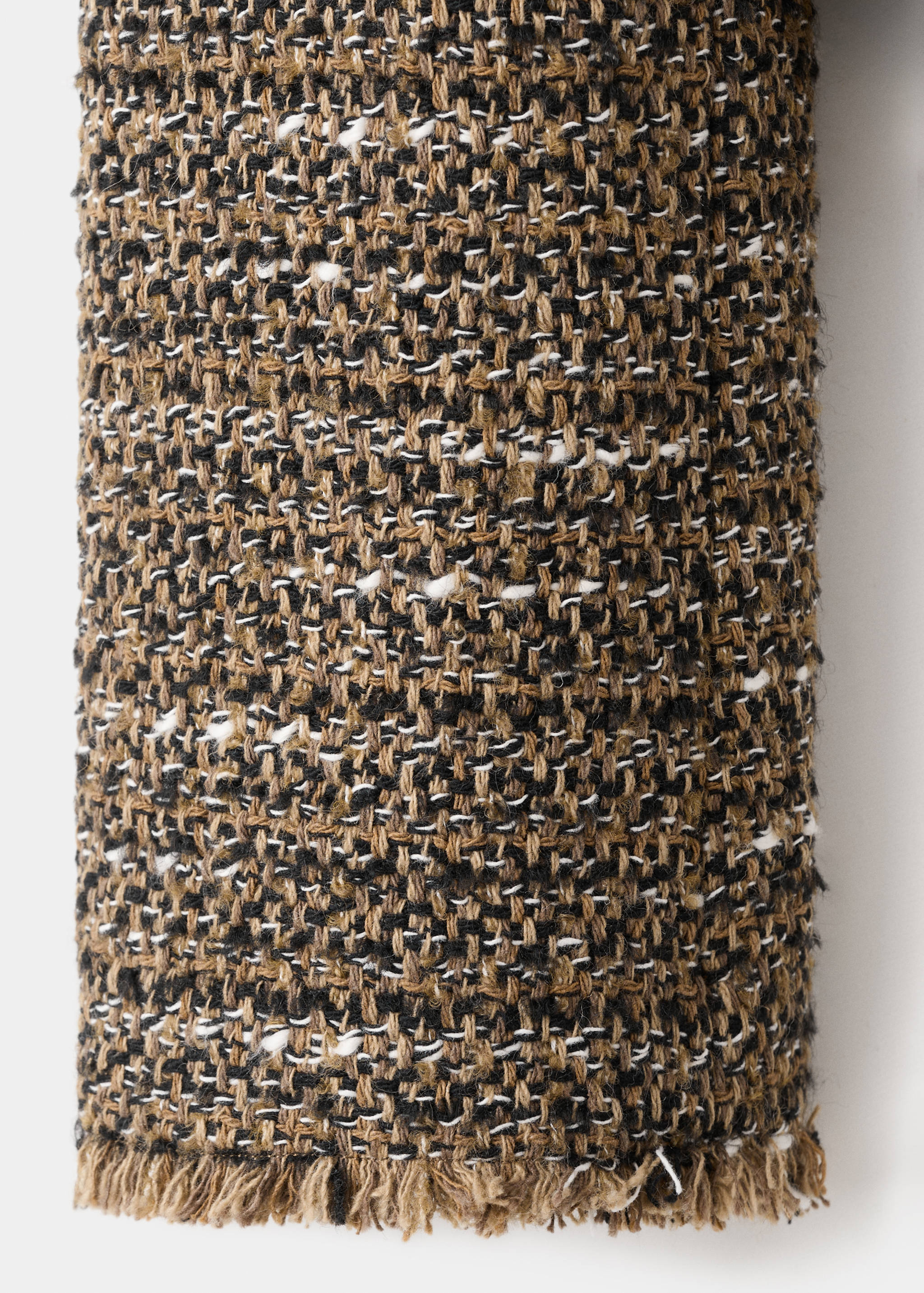 Veste tweed col fourrure - Détail de l'article 0