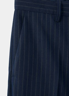 Striped slim-fit trousers — Night Blue 8
