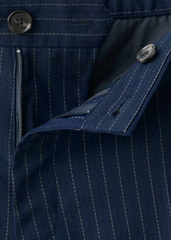 Striped slim-fit trousers — Night Blue 9