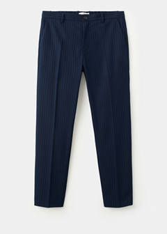 Striped slim-fit trousers — Night Blue 7