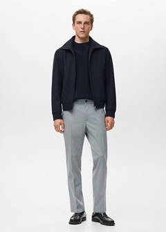 Striped slim-fit trousers — Grey 2