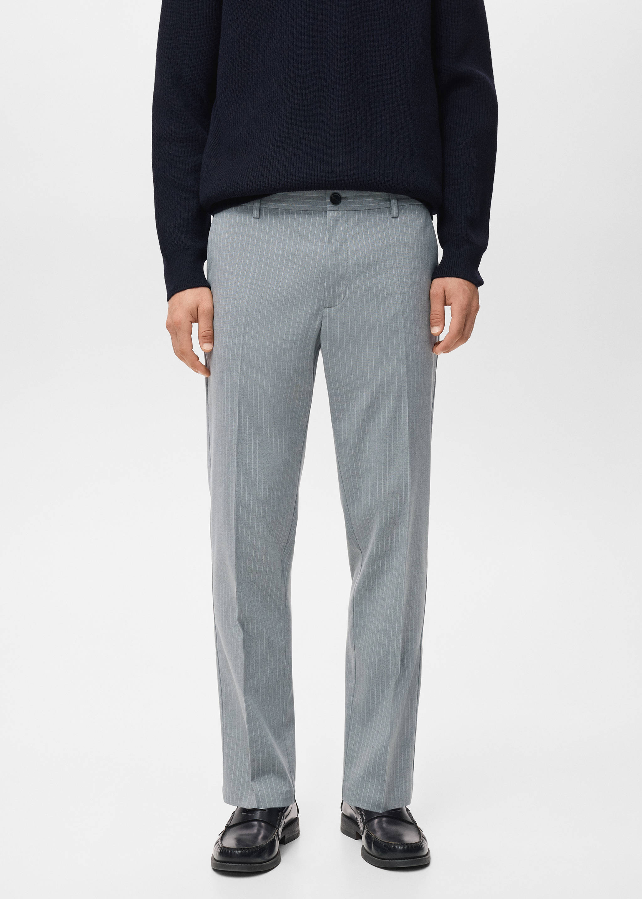 Pantalon slim-fit rayures - Plan moyen