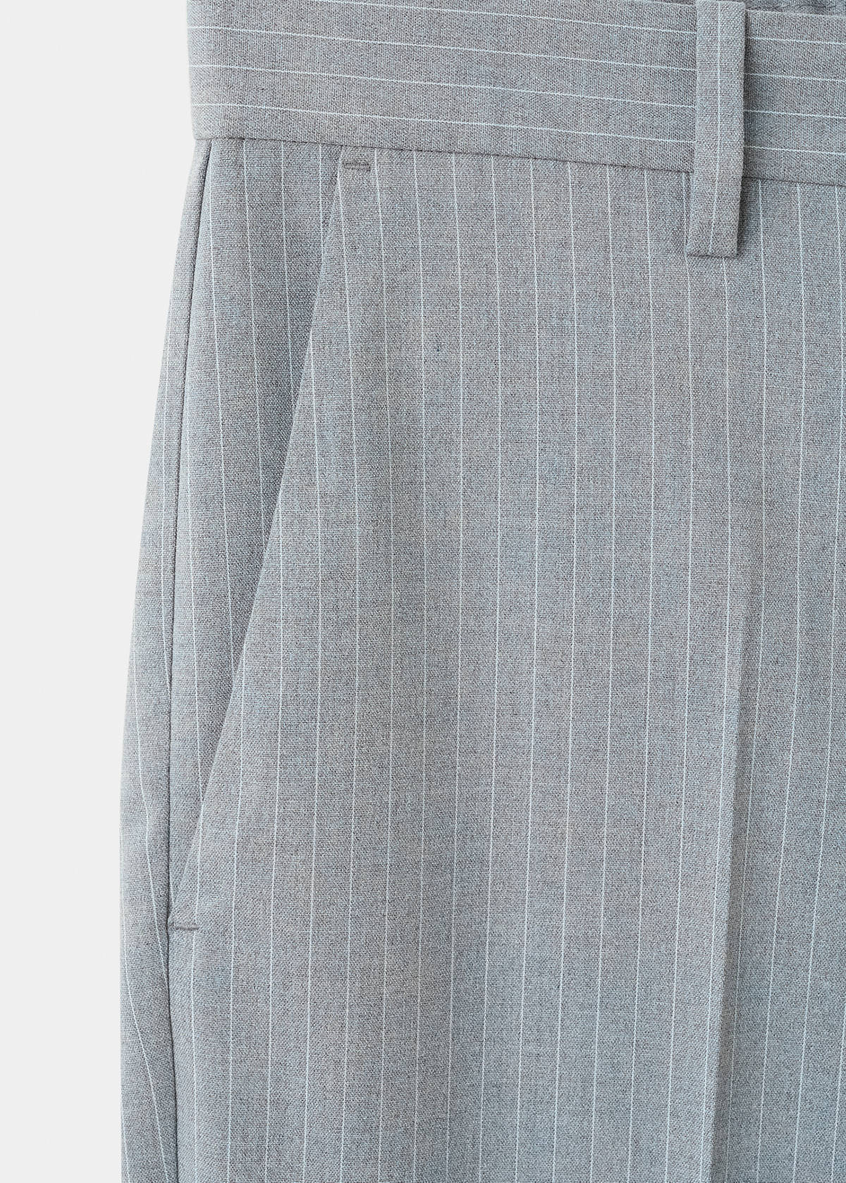 Striped slim-fit trousers — Grey