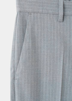 Striped slim-fit trousers — Grey 8
