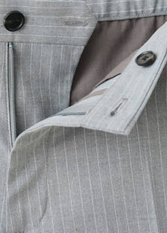Striped slim-fit trousers — Grey 9