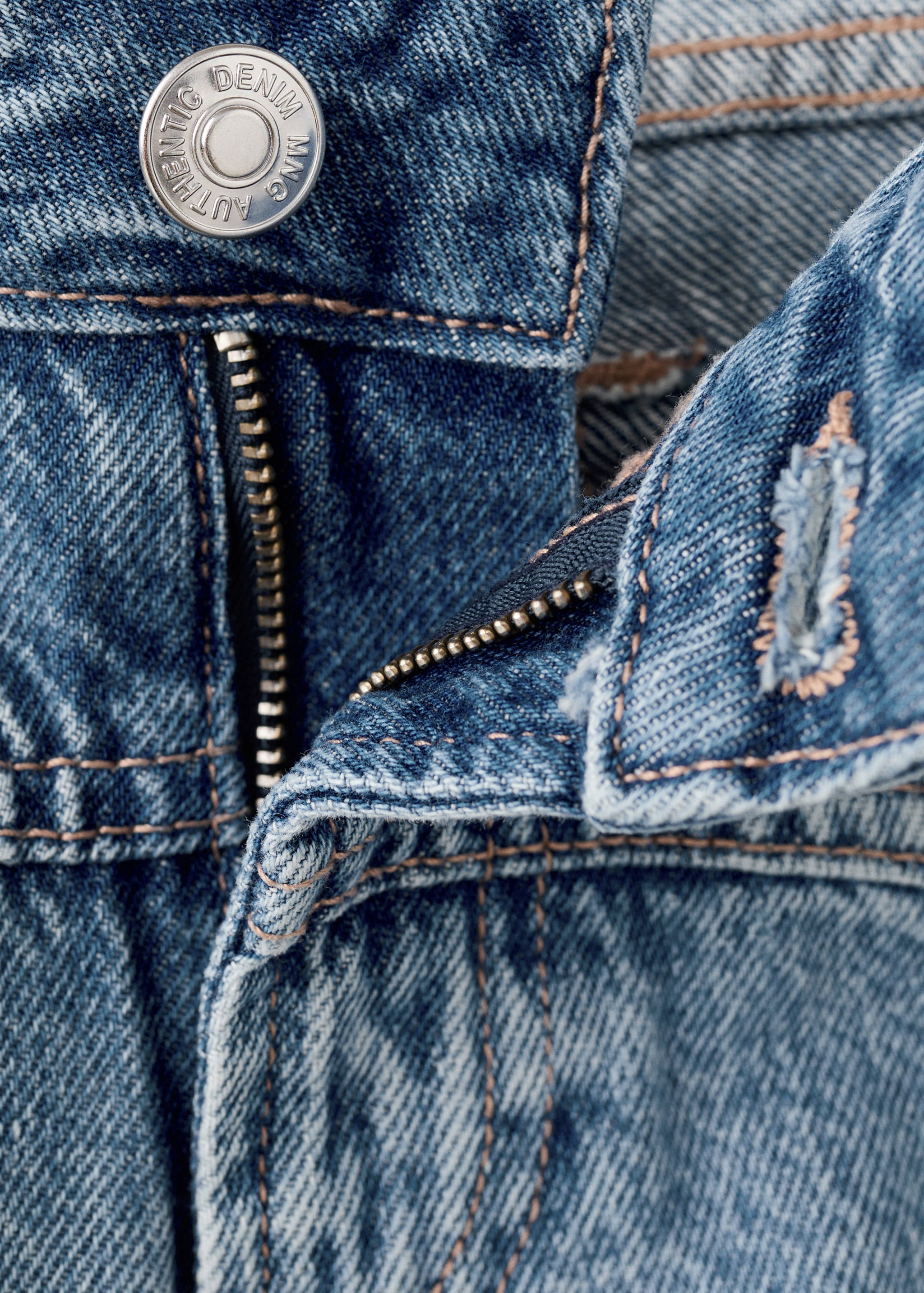 Wide leg jeans with seam detail - Details of the article 8