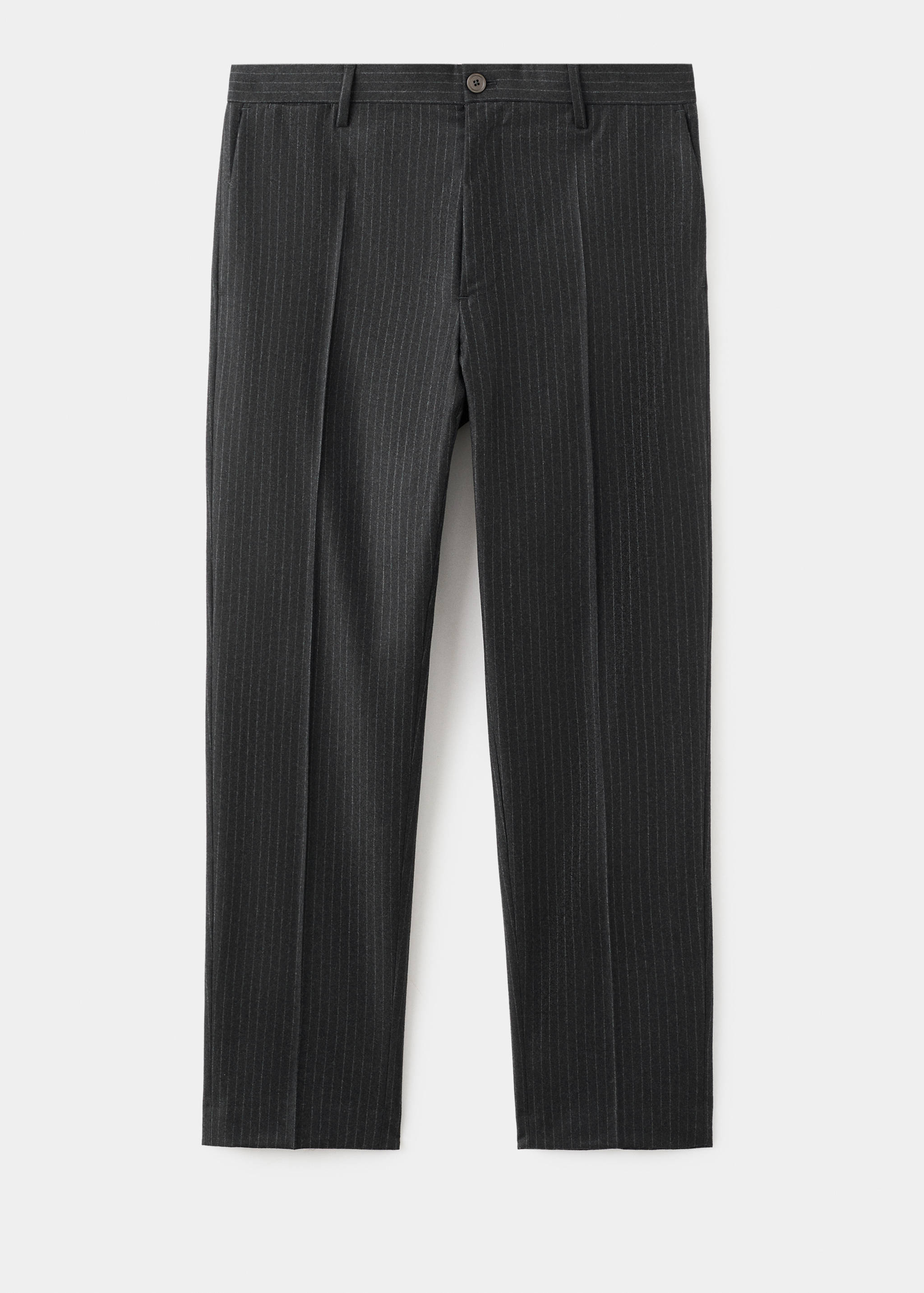 100% virgin wool regular-fit pinstripe trousers - Article without model