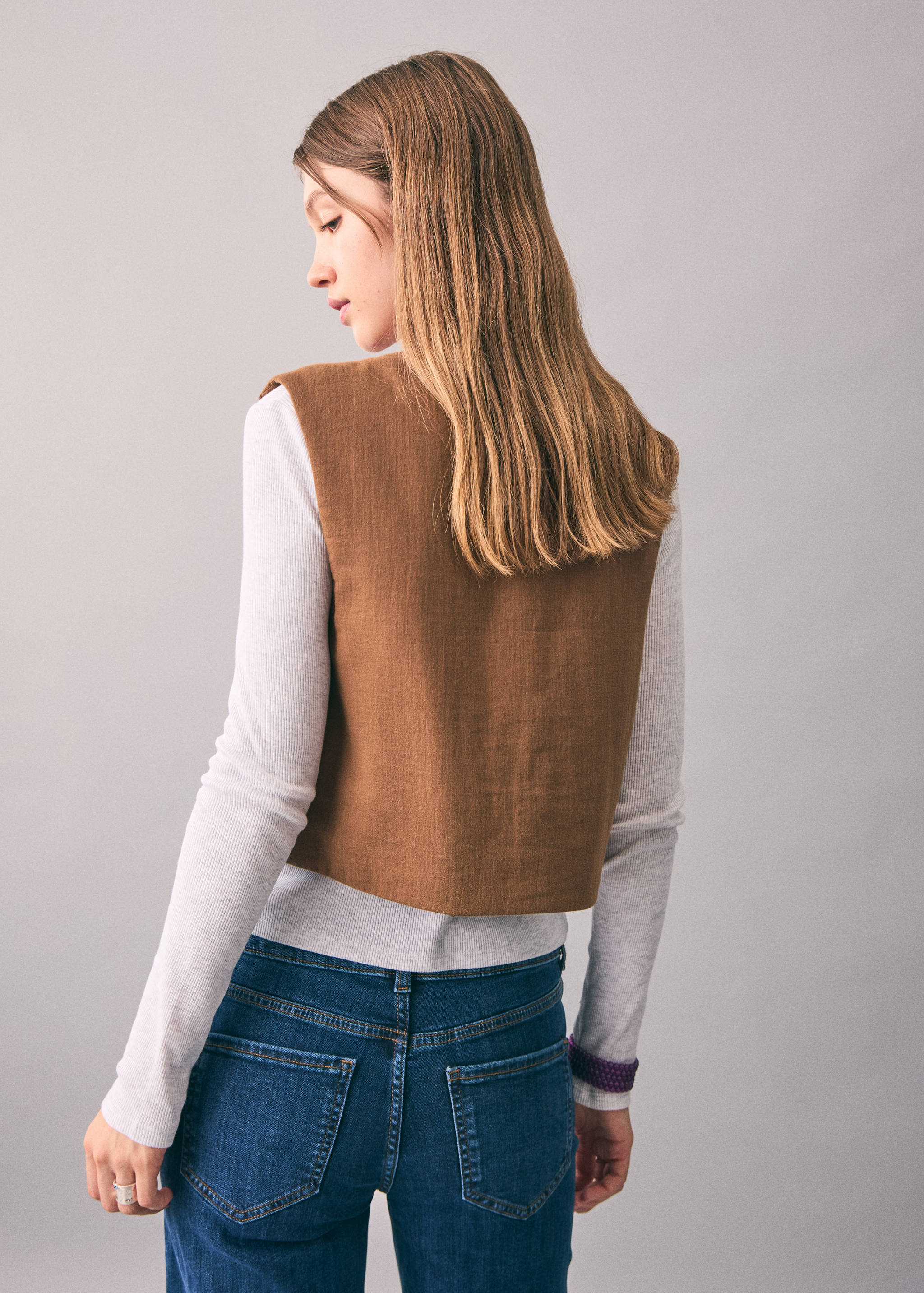 Gilet matelassé brodé - Verso de l’article