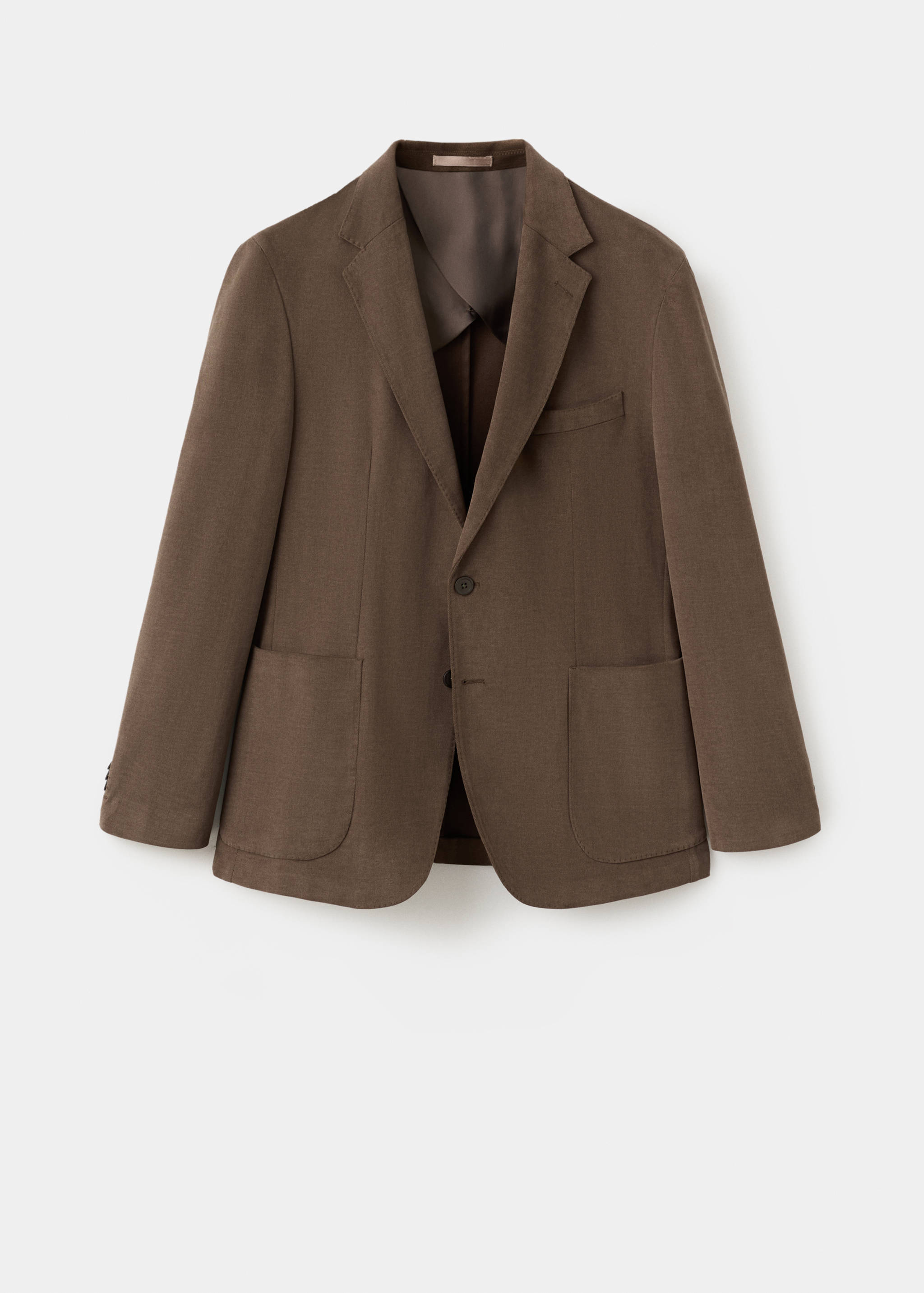 Structured slim fit cotton blazer - Article without model