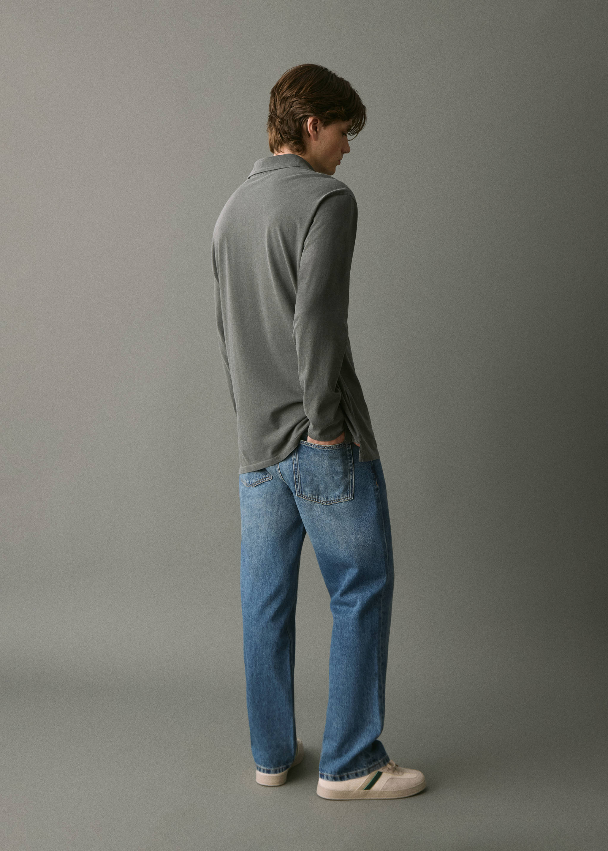 Jeans rectos algodón - Reverso del artículo