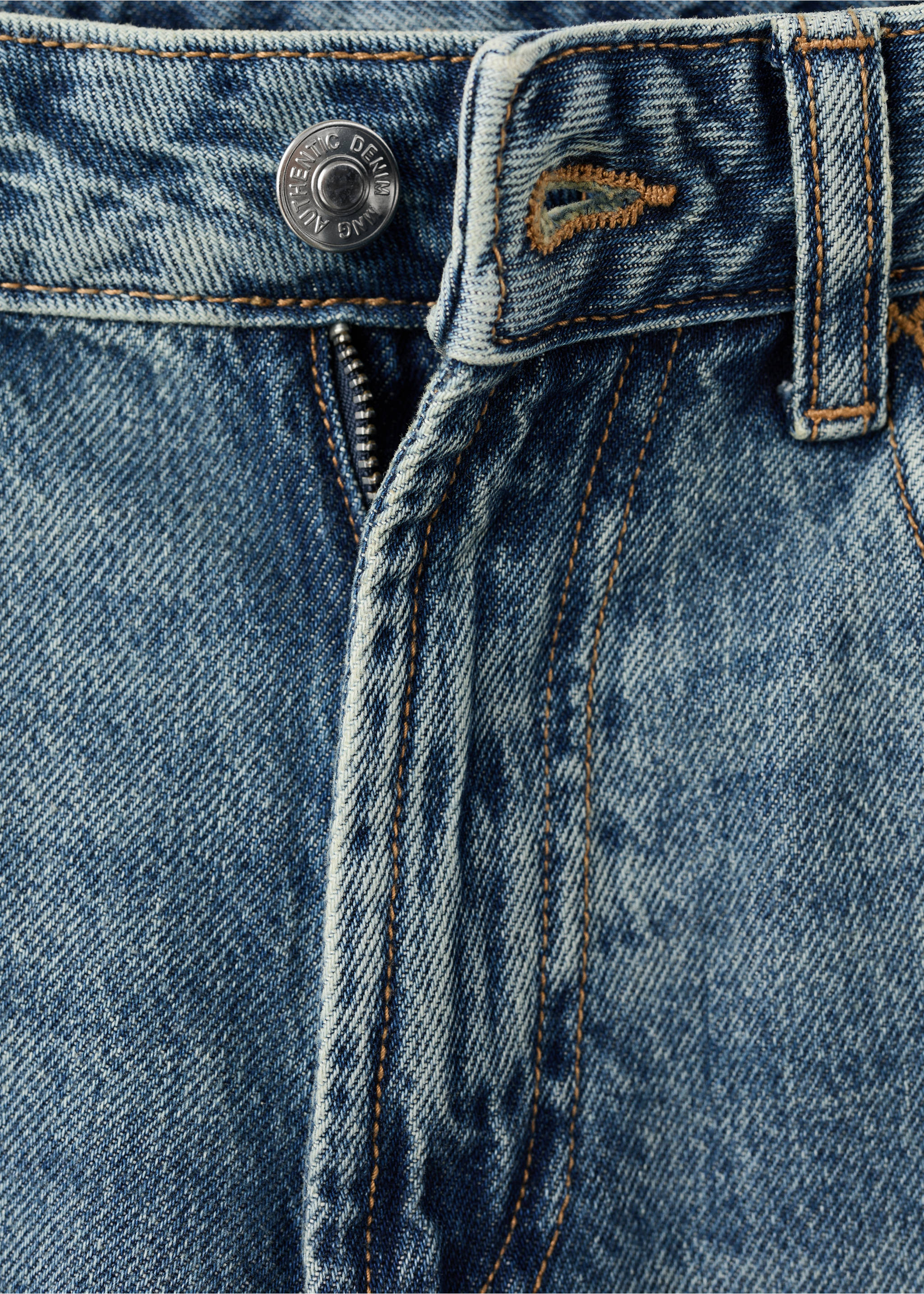 Jeans rectos algodón - Detalle del artículo 8, Azul claro vintage. Ref: 17098269-00.