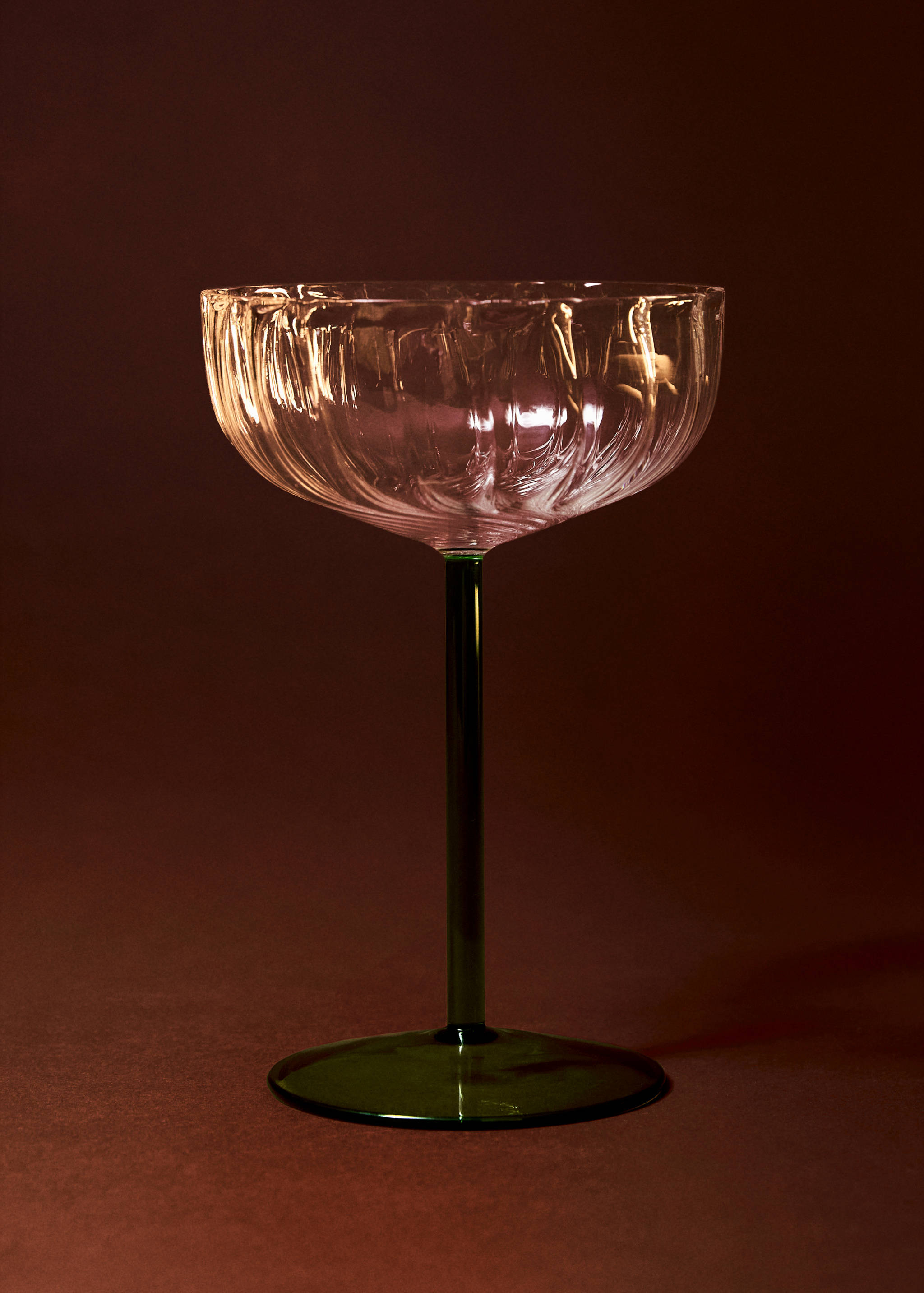 Verre à pied en borosilicate bicolore - Plan général