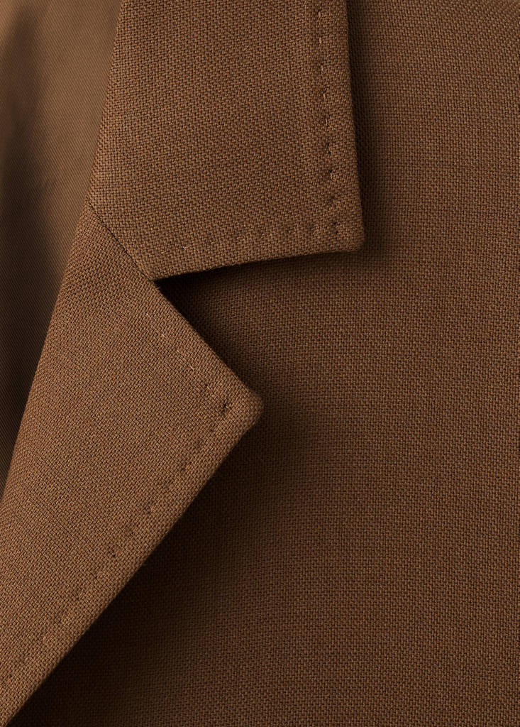 Italian virgin wool flannel suit jacket — Orange