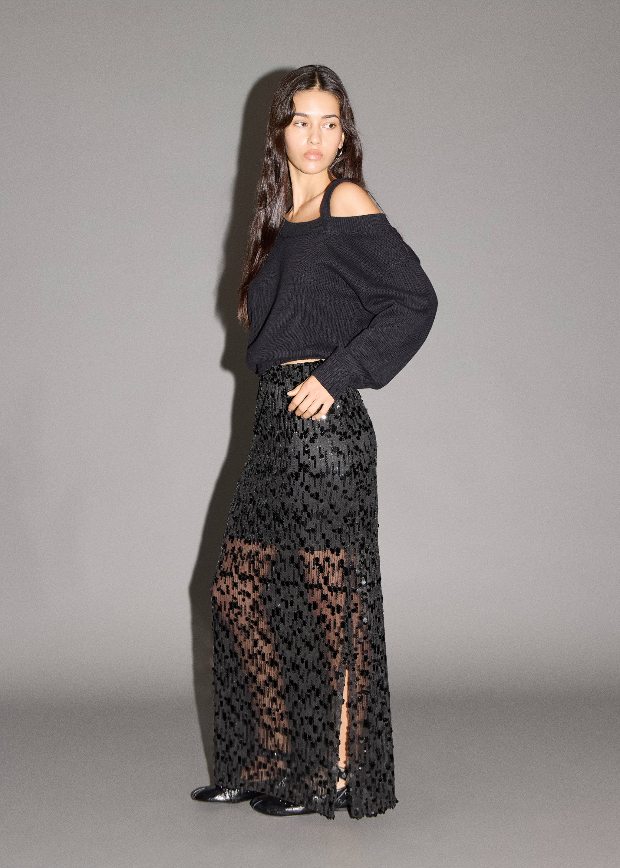 تنورة بترتر - رؤية وسط, أسود. Ref: 17098273-00.