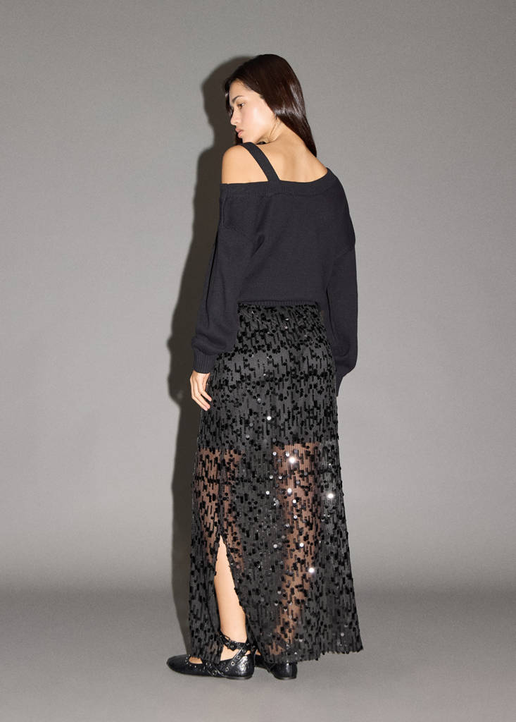 Sequin skirt — Black