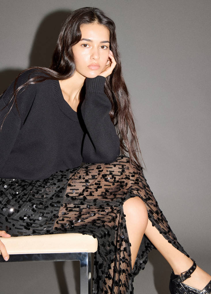 Sequin skirt — Black