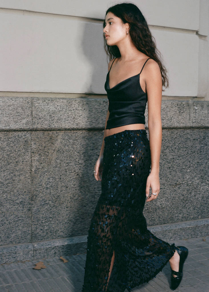 Sequin skirt — Black