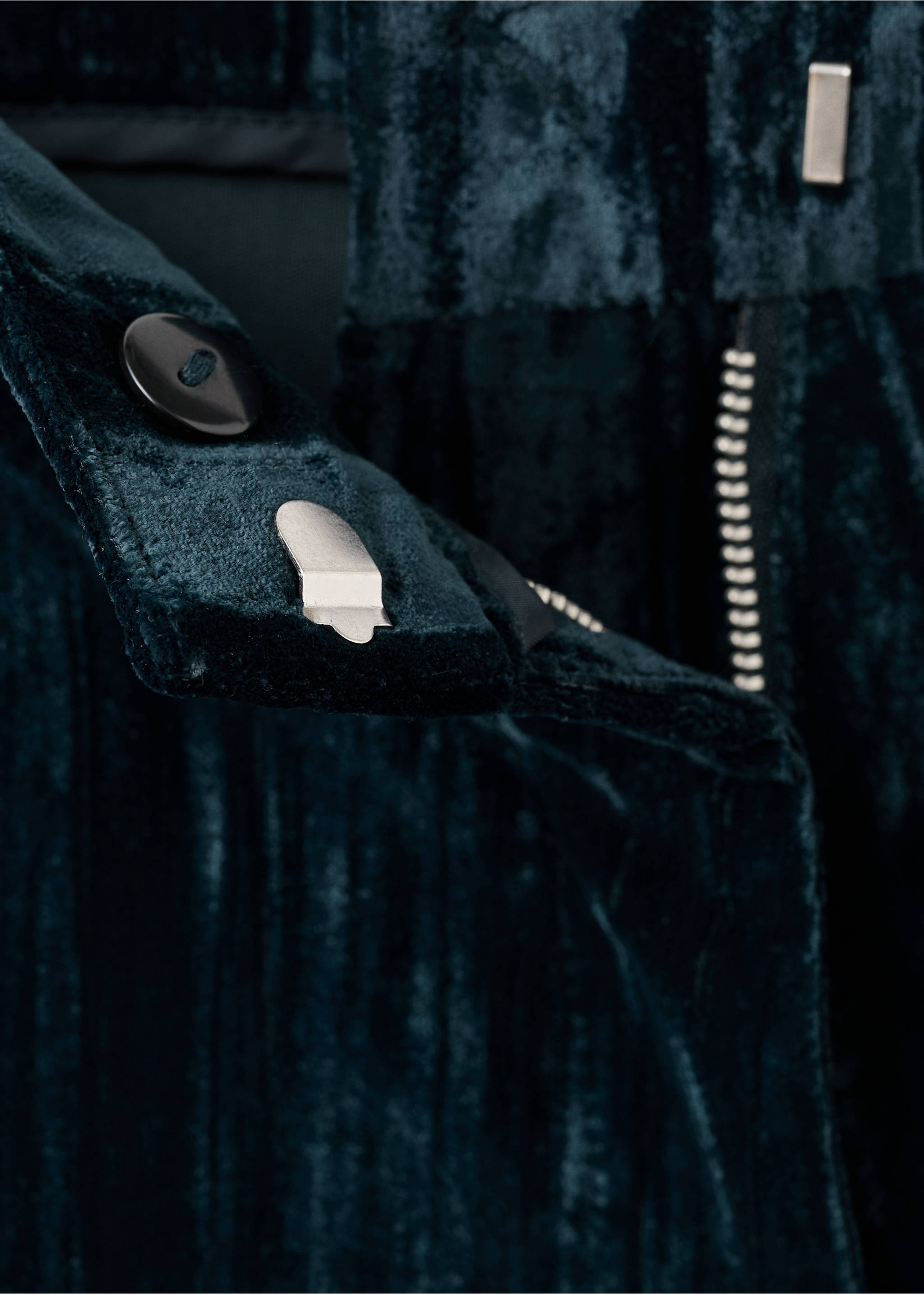 Pantalón recto terciopelo - Detalle del artículo 8, Azul marino. Ref: 17098274-00.