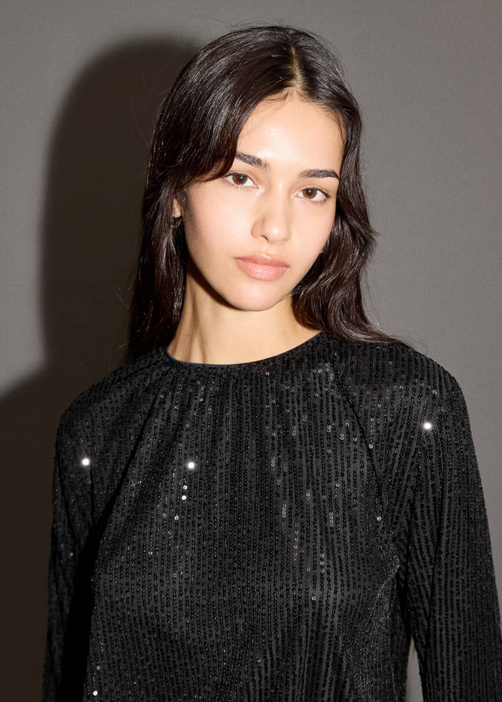 Sequin blouse — Black