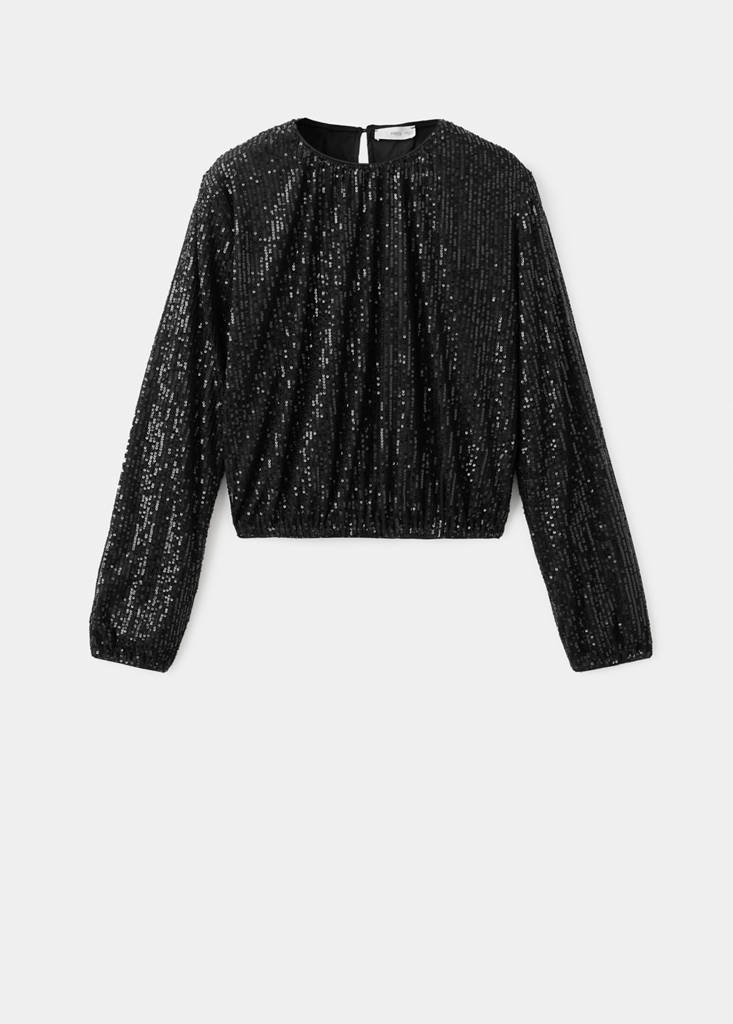 Sequin blouse — Black