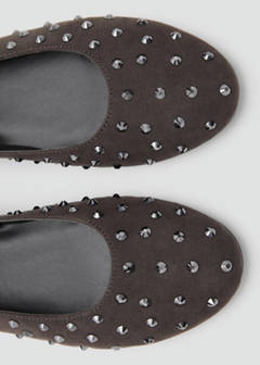 Studded ballet flats — Charcoal 5