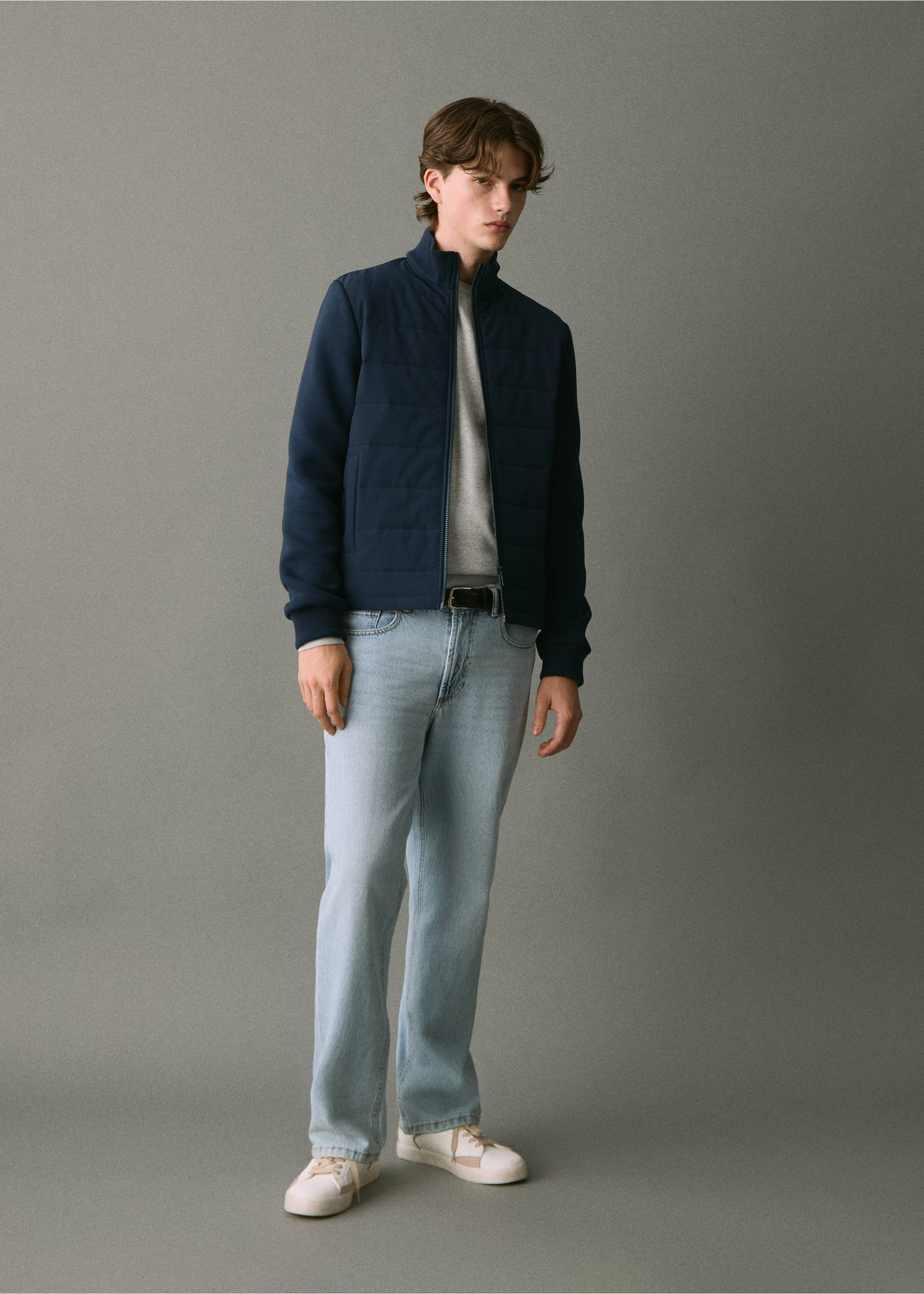 Anorak acolchado - Plano general, Azul marino. Ref: 17098282-00.