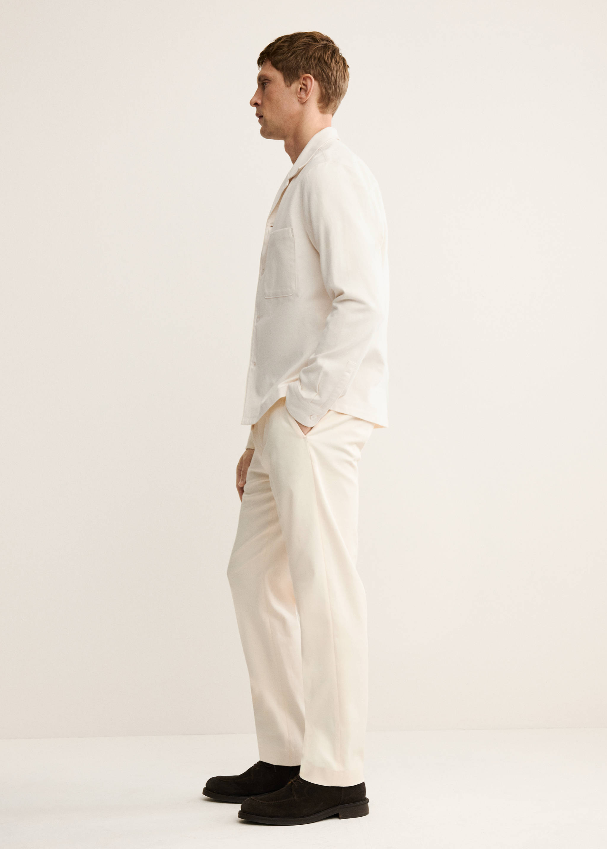 100% cotton overshirt with pockets - Details of the article 2