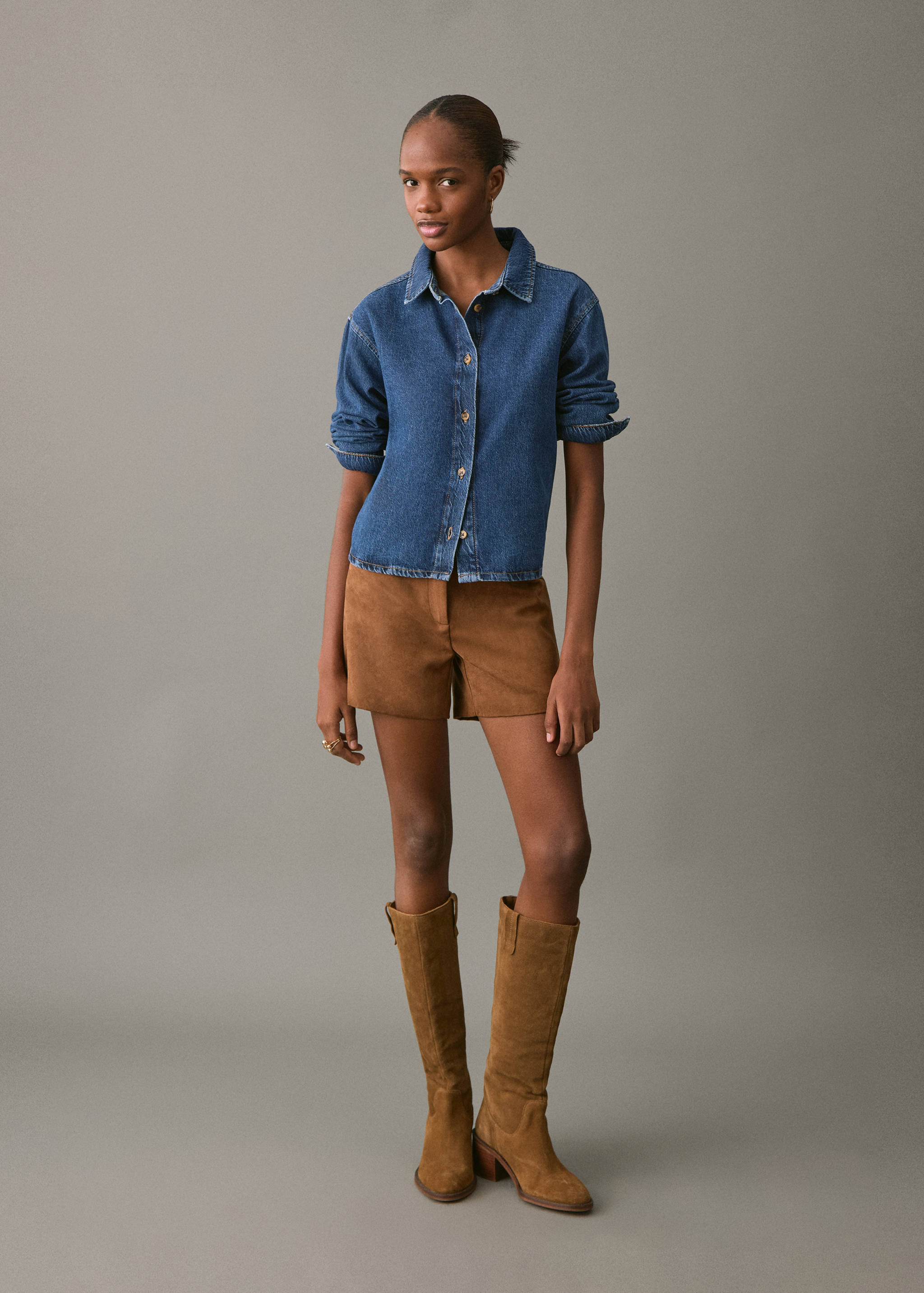 Denim cotton shirt - General plane