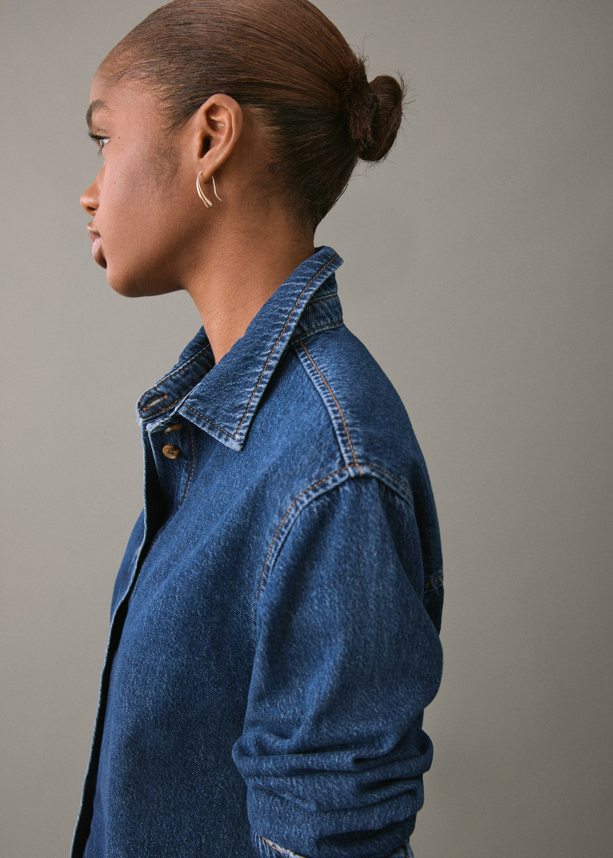 Denim cotton shirt - Details of the article 1