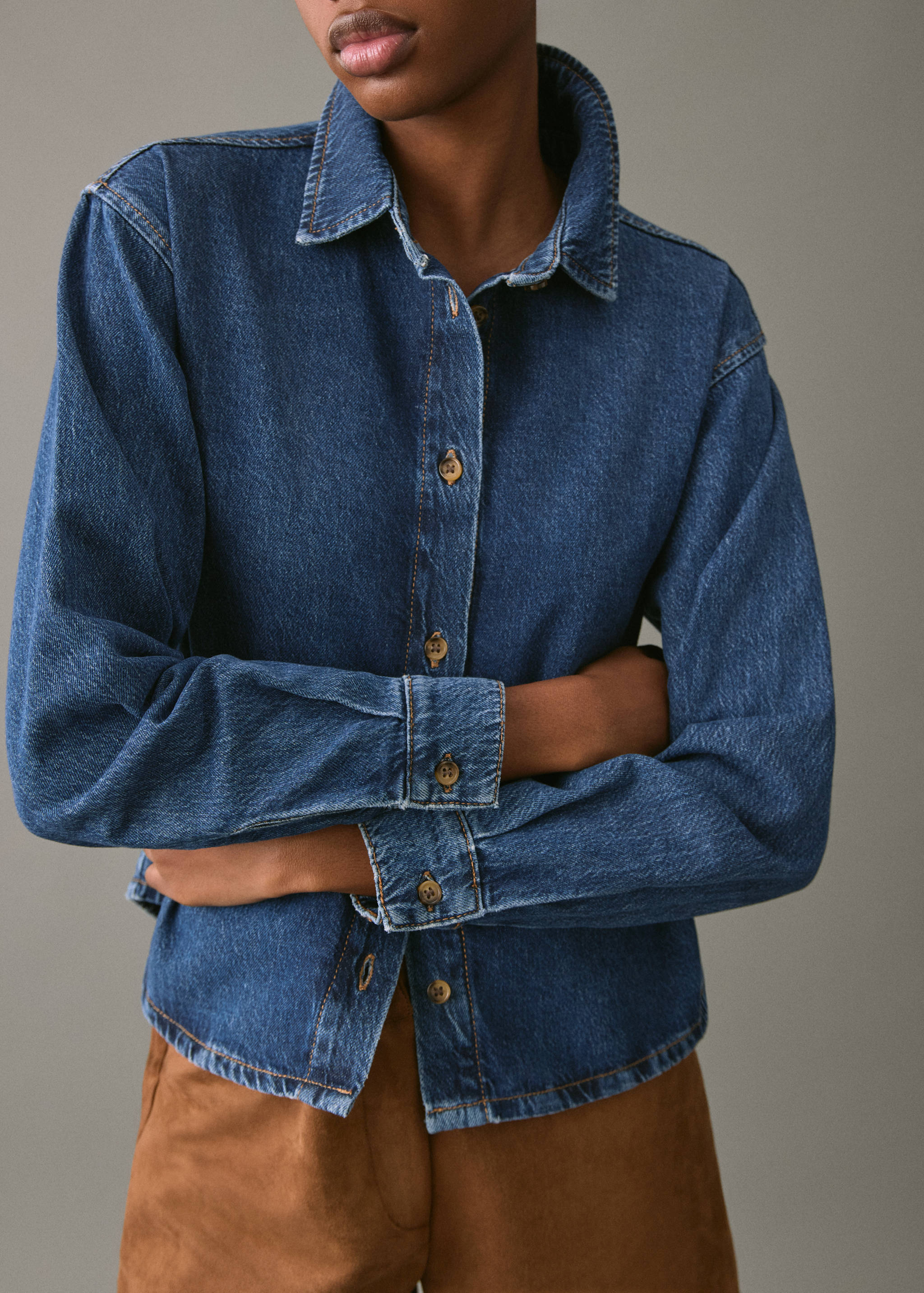 Denim cotton shirt - Details of the article 6
