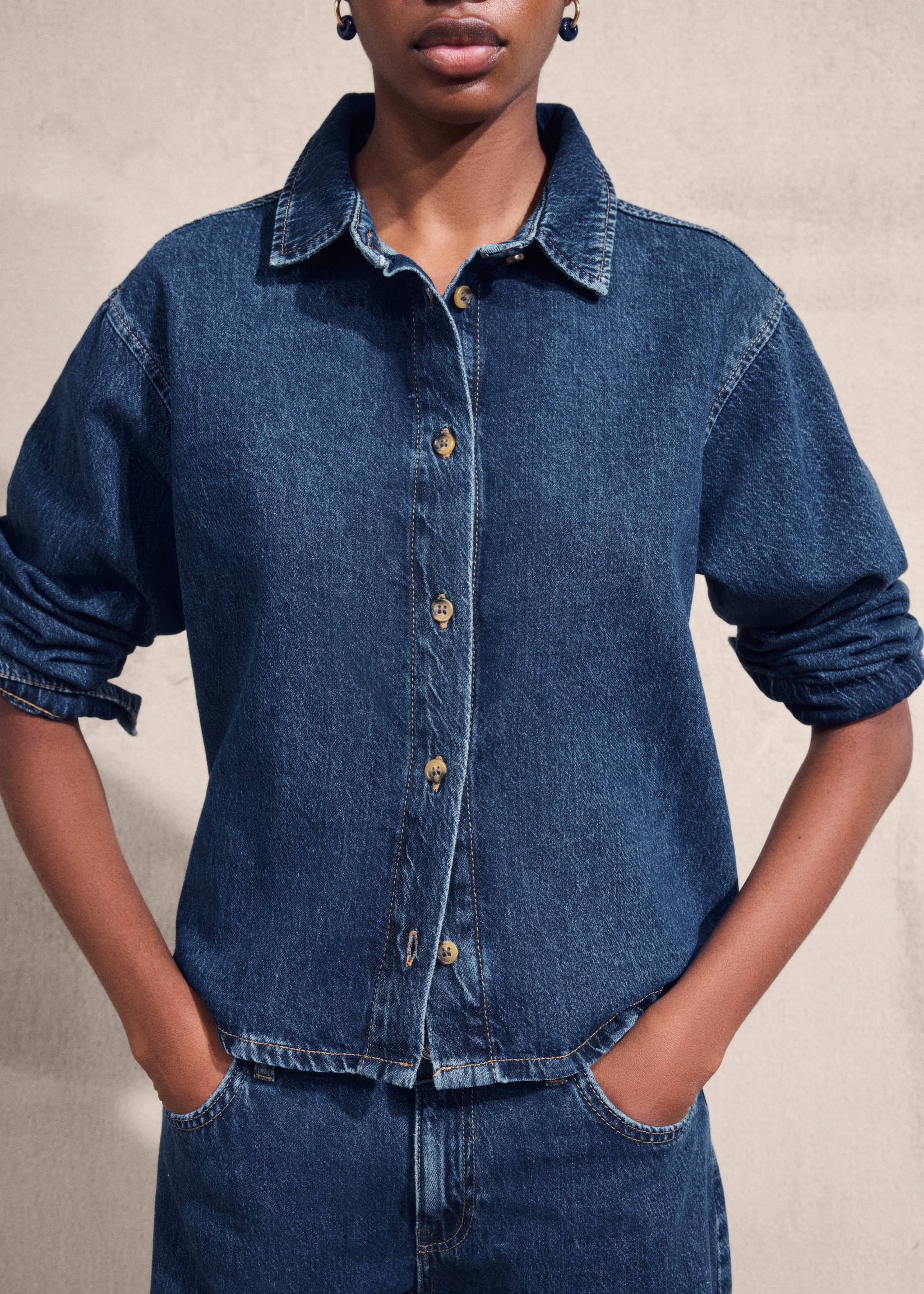 Denim cotton shirt - Details of the article 7