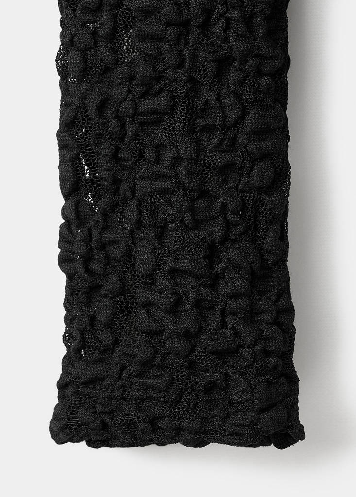 Long sleeve lace T-shirt — Black